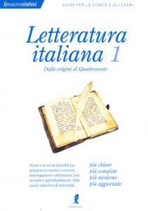 Letteratura italiana 1. Dalle origini al Quattrocento