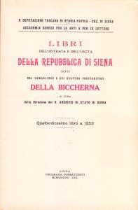 Libri dell'entrata e dell'uscita della Repubblica di Siena detti del …