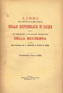 Libri dell'entrata e dell'uscita della Repubblica di Siena detti del …