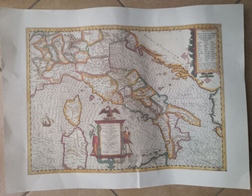Mappa Italia antiqua Philippo Cluvero Borusso designatore - STAMPA