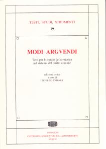 Modi arguendi. Testi per lo studio della retorica nel sistema …