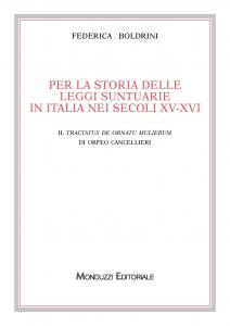 Per la storia delle leggi suntuarie in Italia nei secoli …