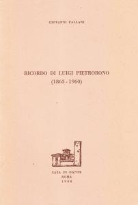 Ricordo di Luigi Pietrobono (1863 - 1960)