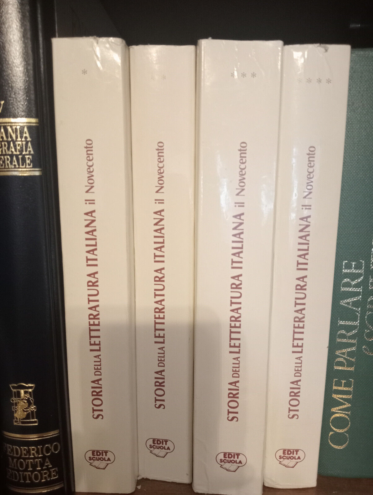 Storia della letteratura italiana. Il Novecento - 4 volumi