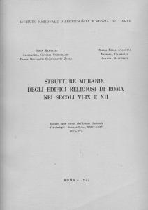 Strutture murarie degli edifici religiosi di Roma nei secoli VI-IX …