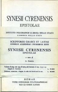 Synesii Cyrenensis Epistolae