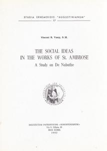 The Social Ideas in the Works of St. Ambroise. A …