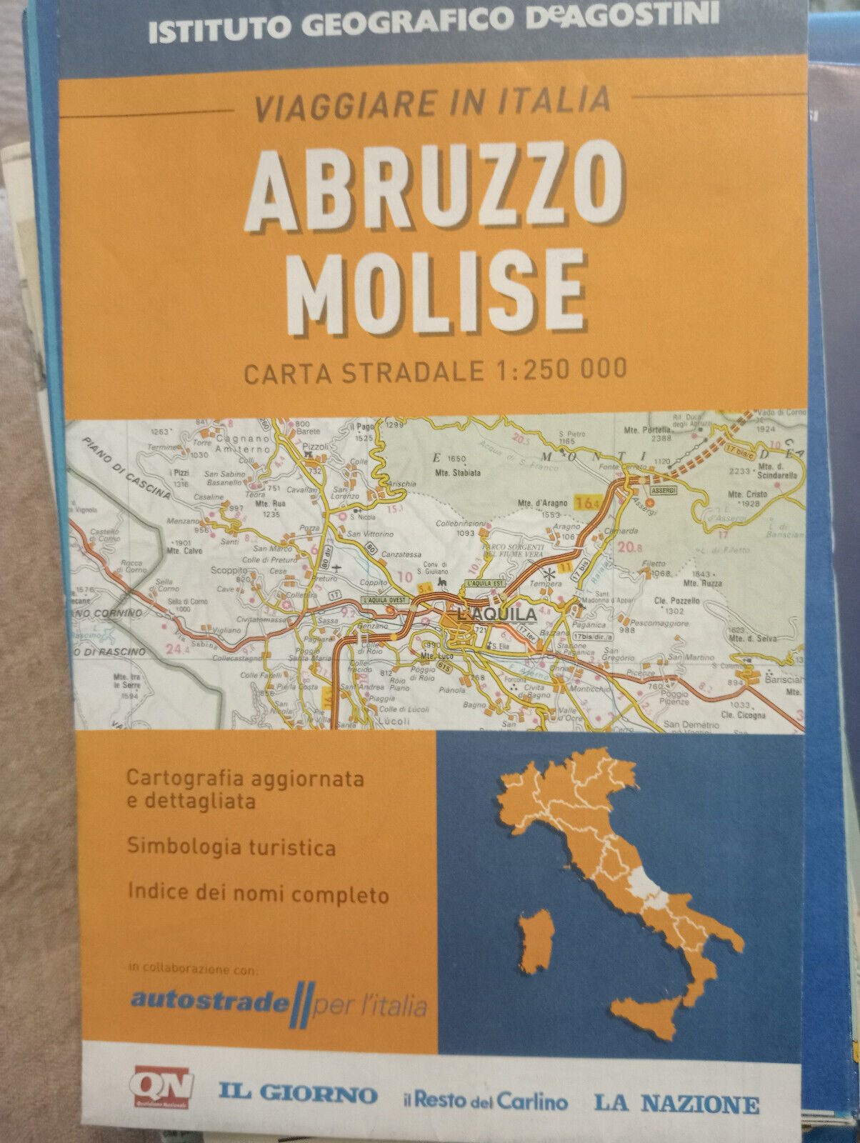 Viaggiare in Italia: Abruzzo e Molise. Carta stradale scala 1: …