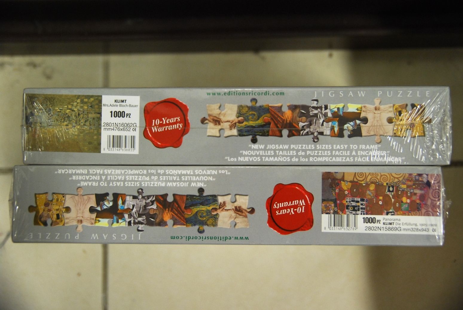 2 PUZZLE Klimt Mrs. Adele Bloch ? Panorama Die Erfullung …