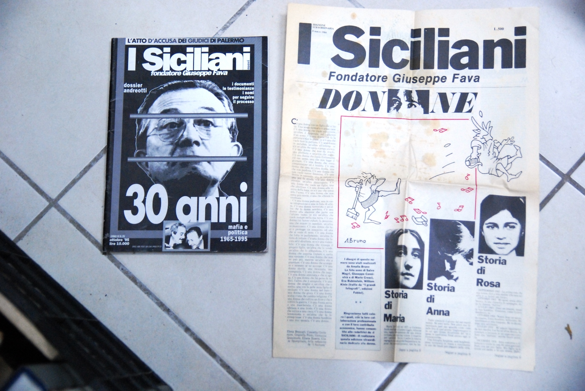 2 supplementi (rari) alla rivista i siciliani giuseppe fava