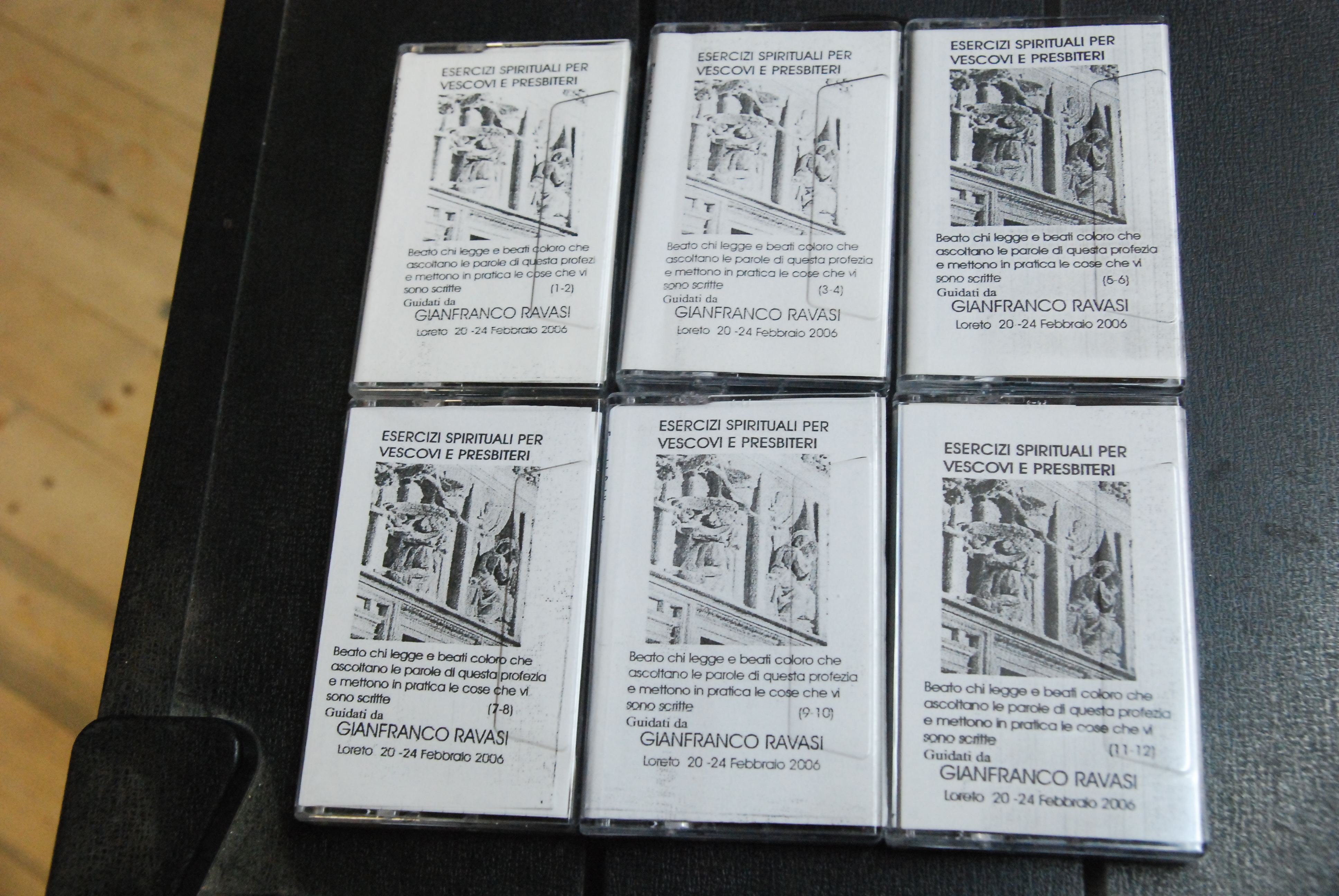 6 audiocassette esercizi spirituali per vescovi e presbiteri