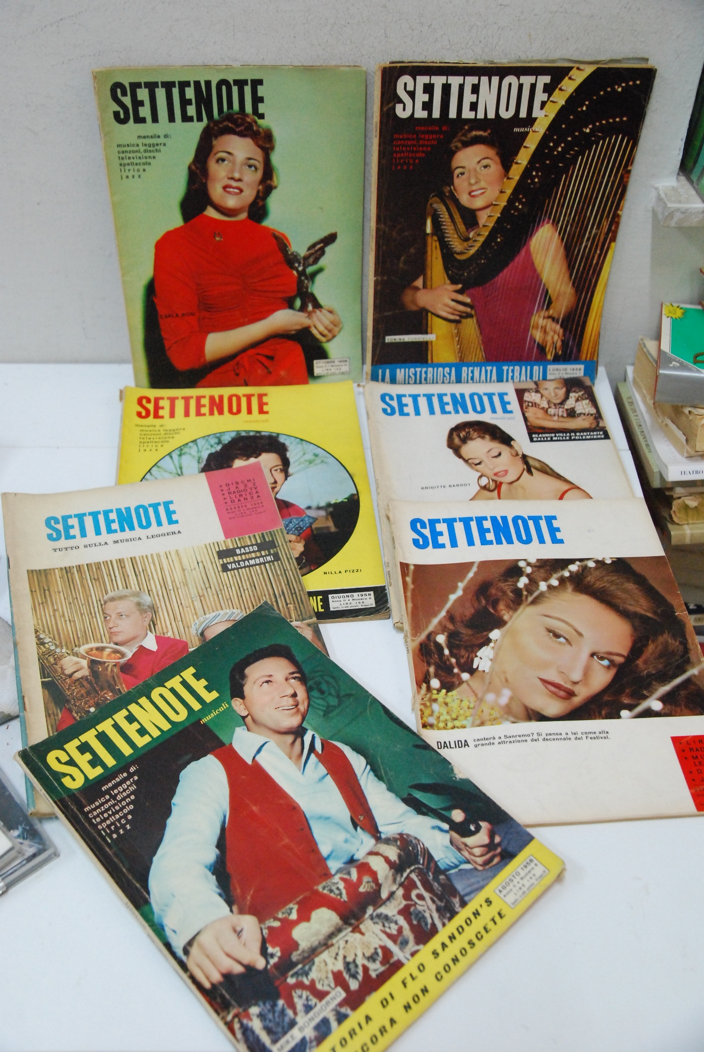 7 numm. giugno luglio agosto ottobre novembre 1958, agosto 1960