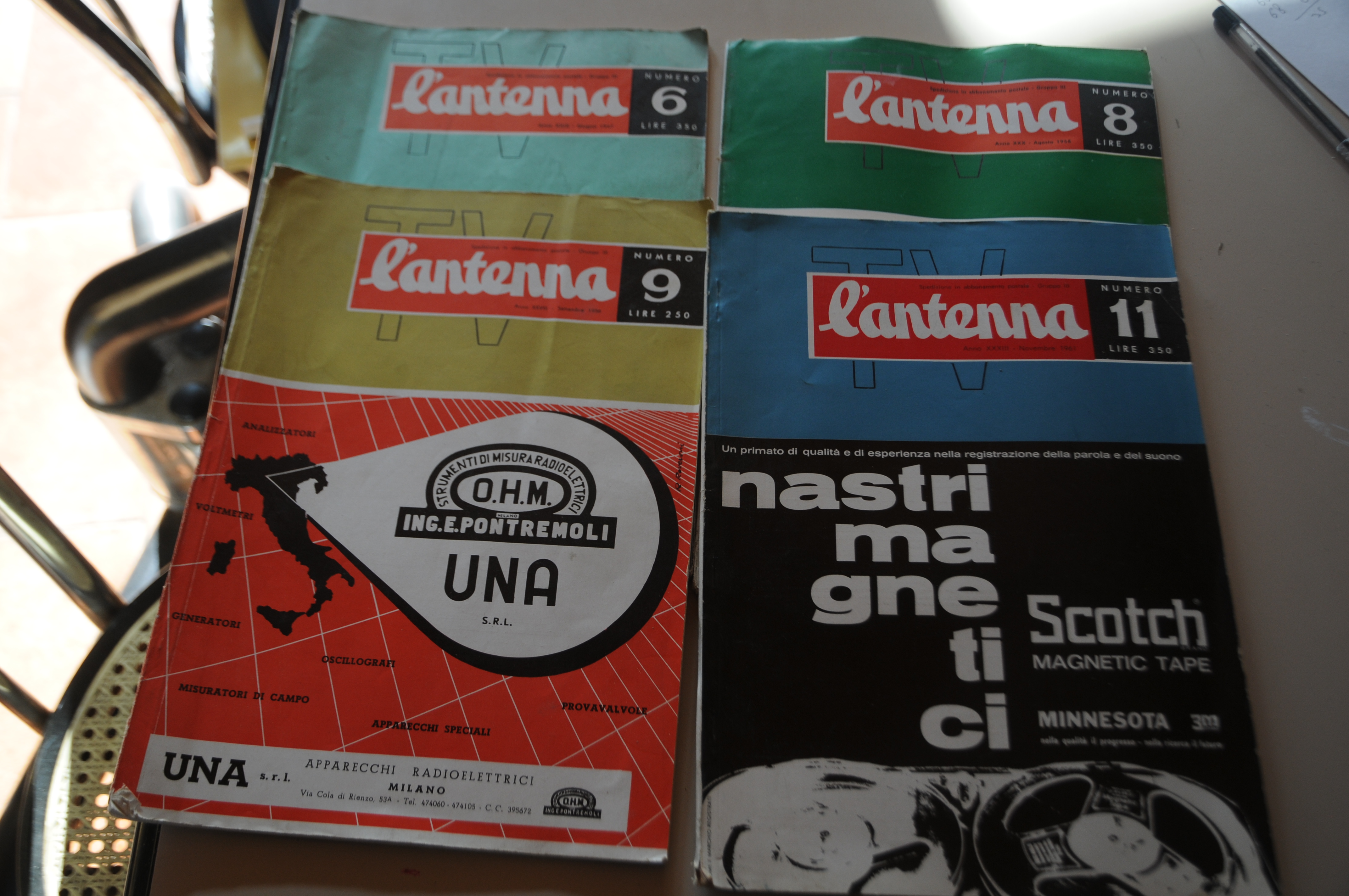 9 del 1956, 6 del 1957, 8 del 1958, 11 …