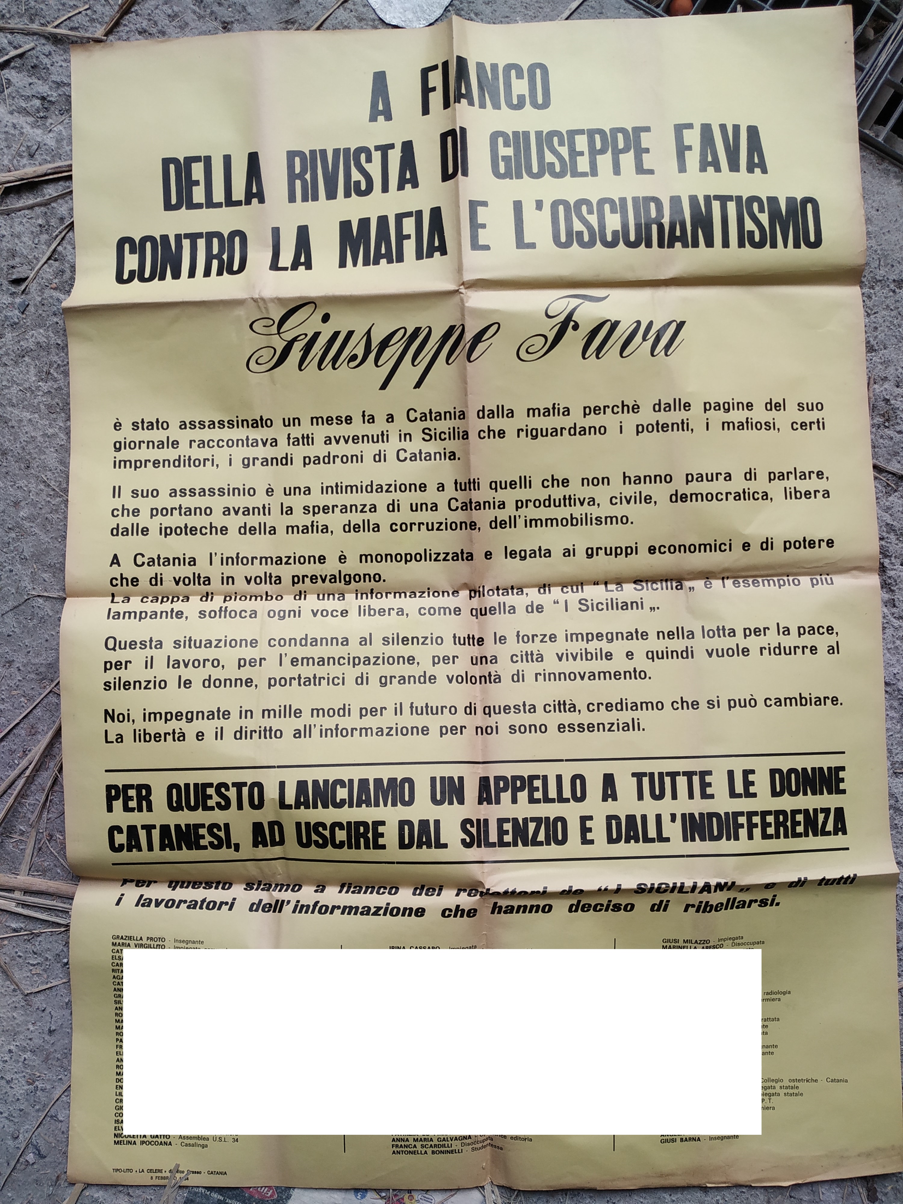 a fianco della rivista epitaffio dopo la sua morte contro …