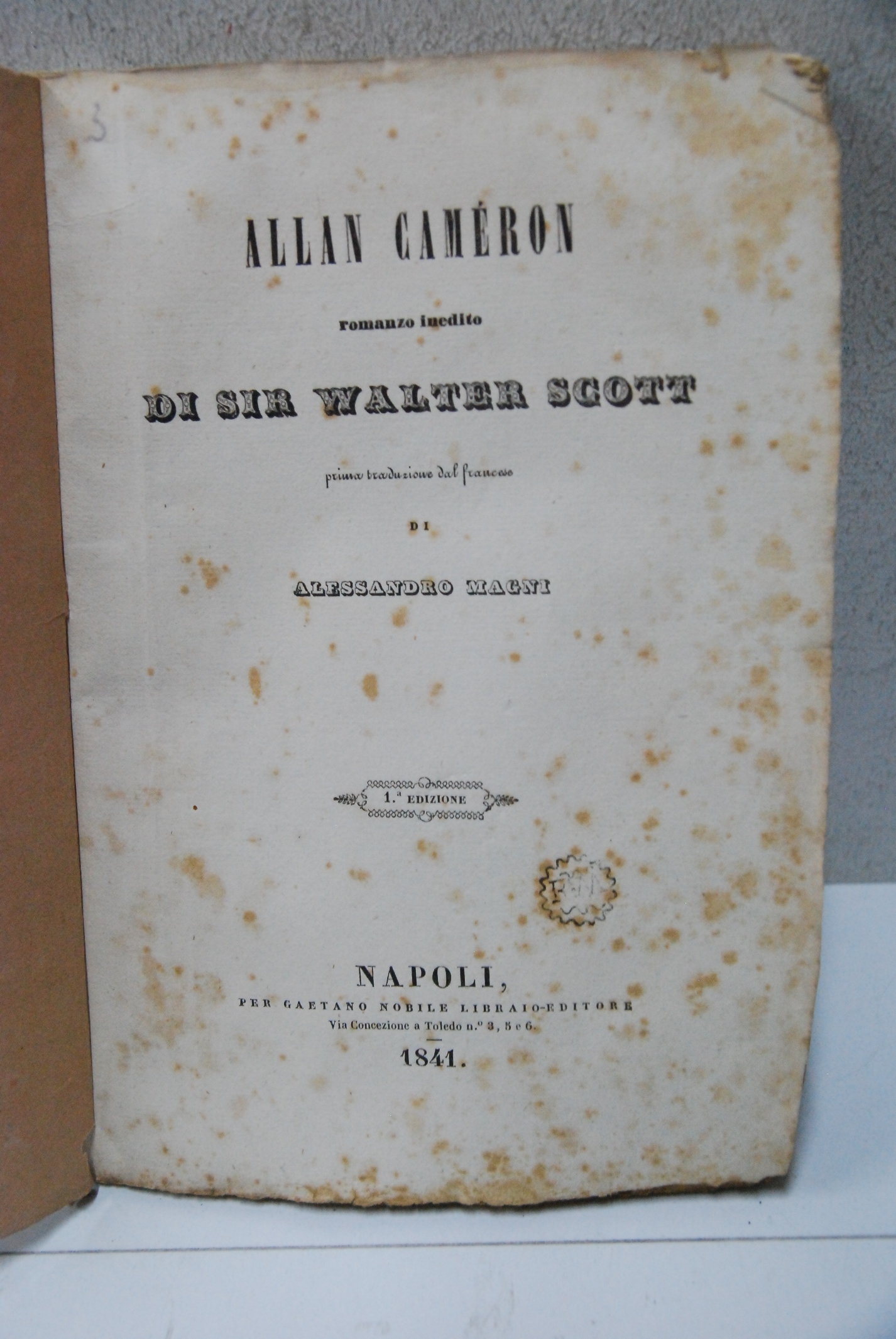 allan cameron romanzo inedito prima traduzione dal francese di alessandro …
