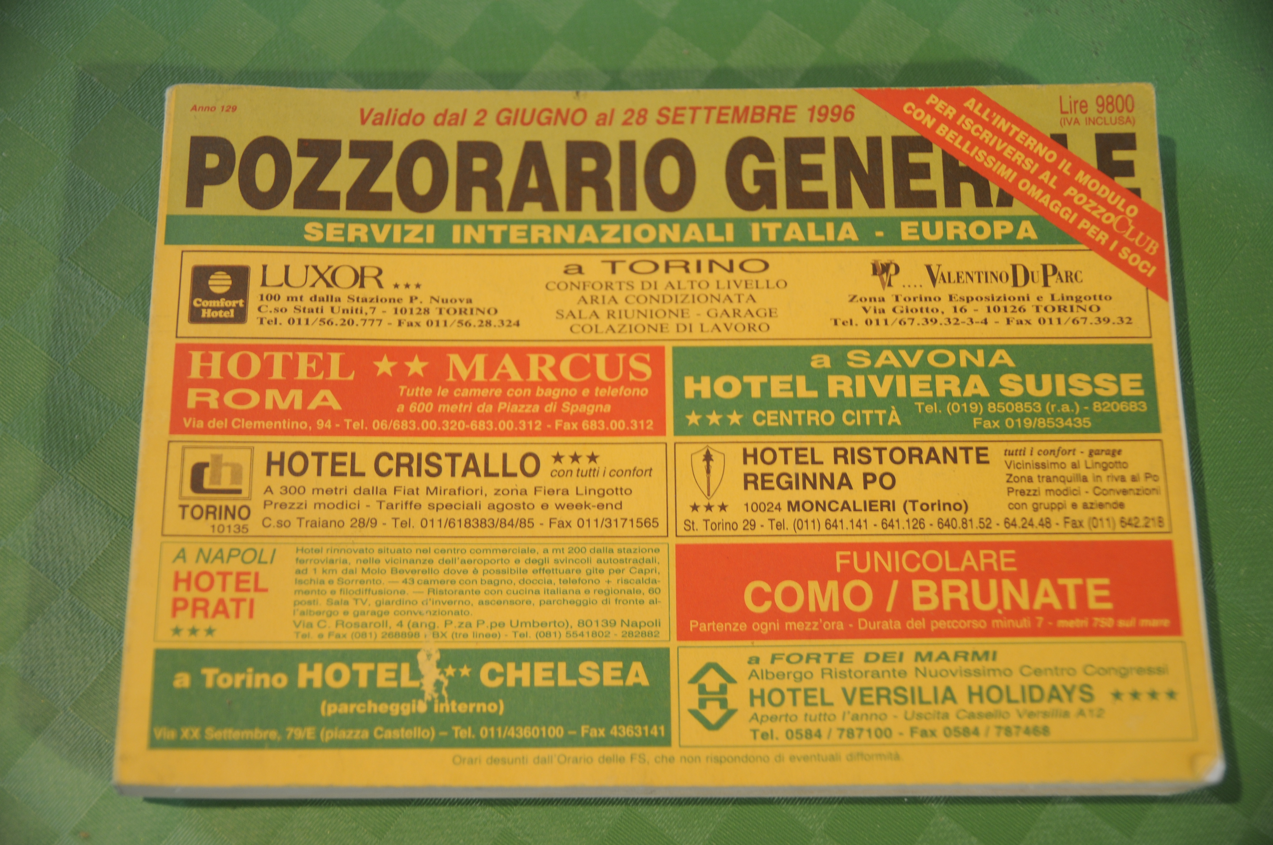 anno 129 valido da giugno a settembre 1996