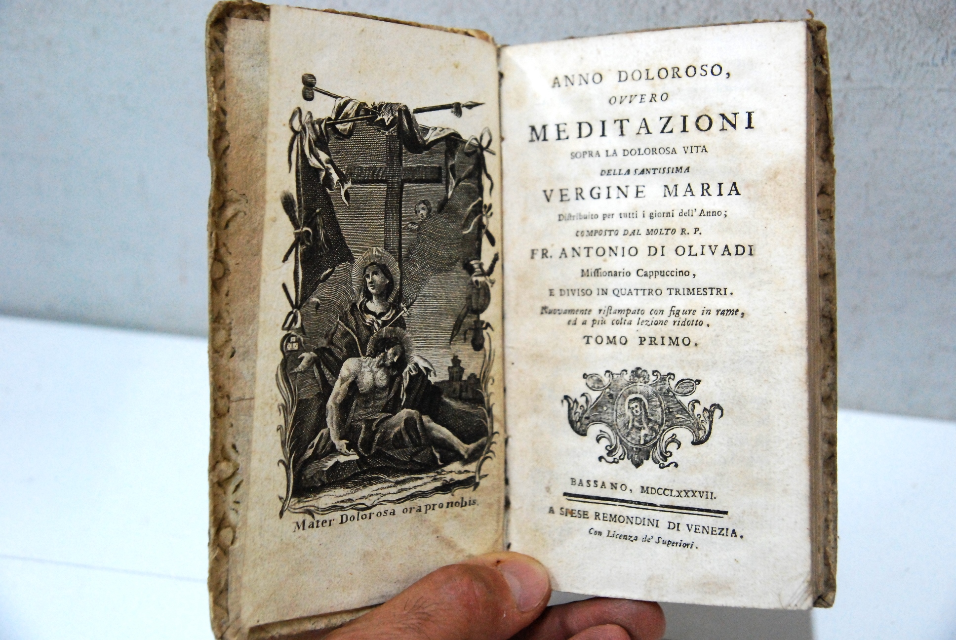 Anno doloroso ovvero meditazioni sopra la dolorosa vita della santissima …