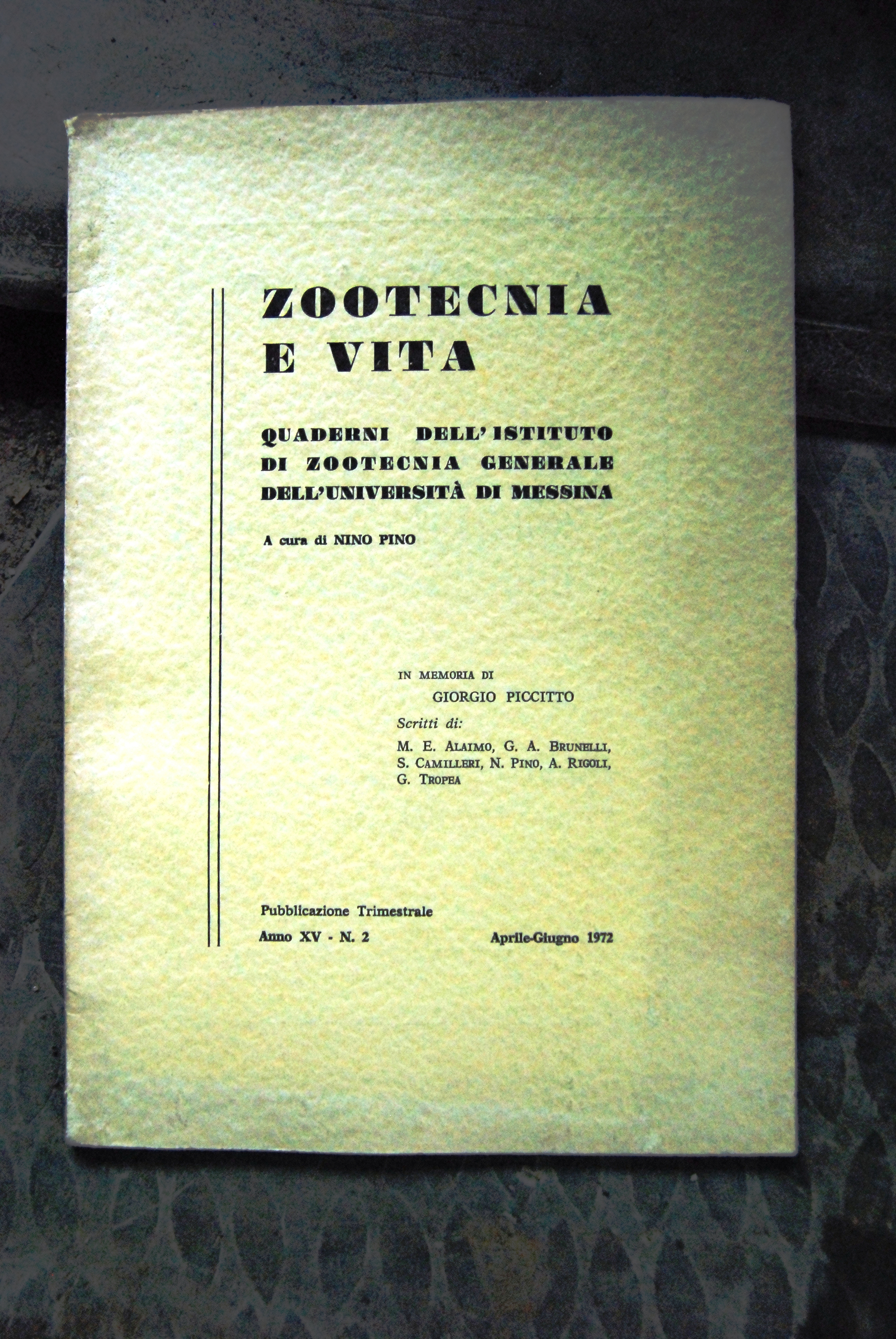 anno XV n. 2 quaderni istituto generale messina in memoria …