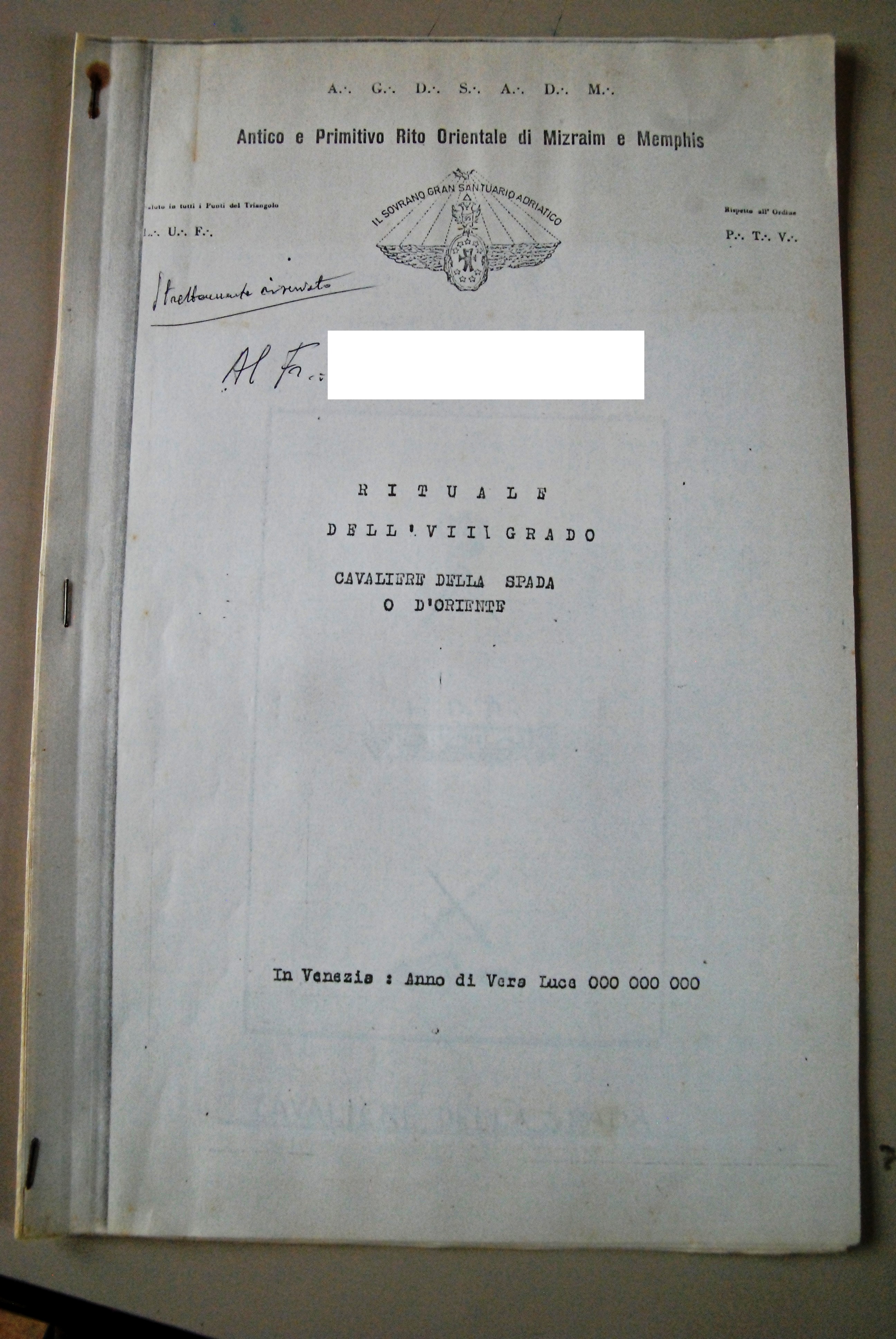 antico e primitivo rito orientale di misraim e memphis rituale …