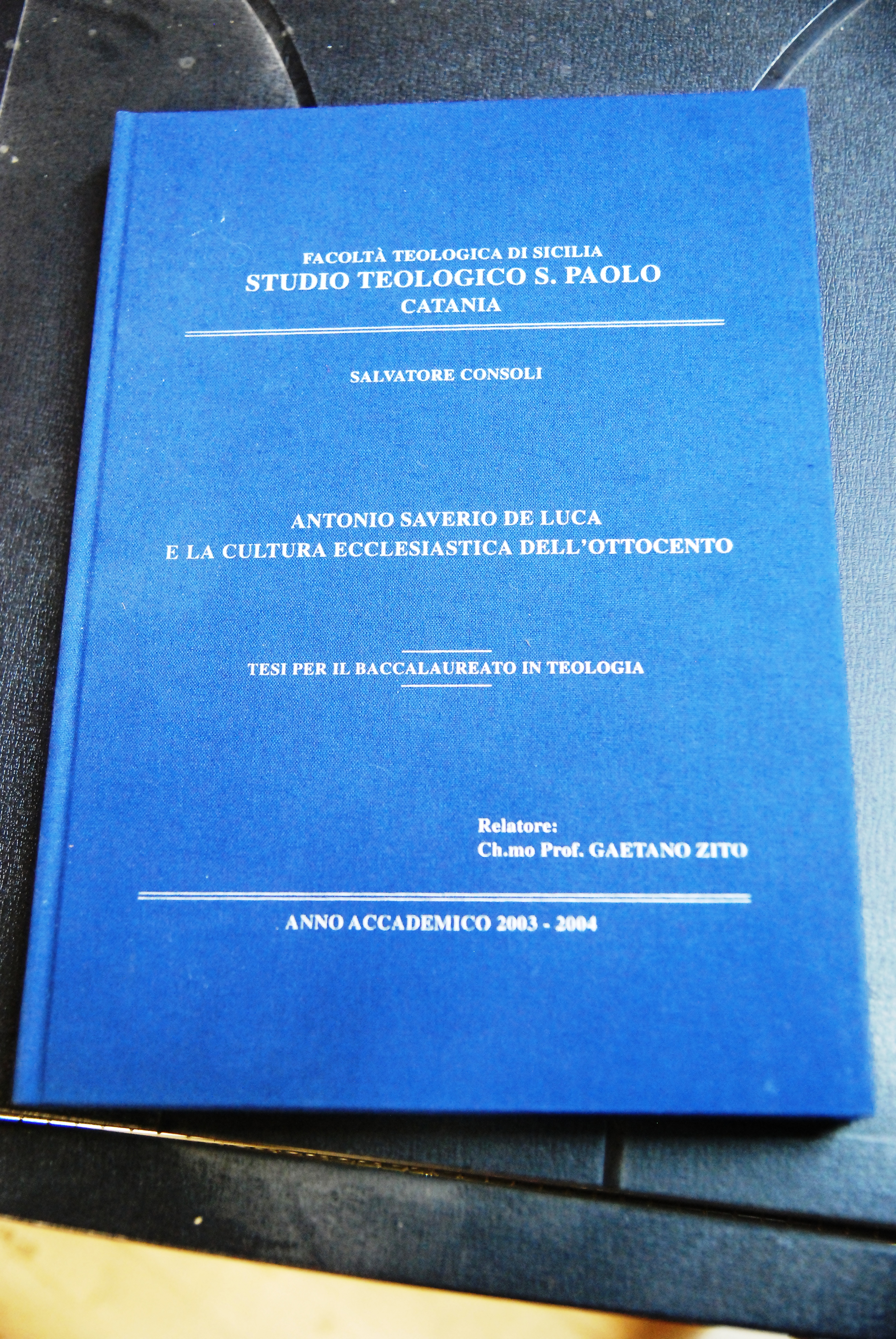 antonio saverio de luca e la cultura ecclesiastica dell'ottocento