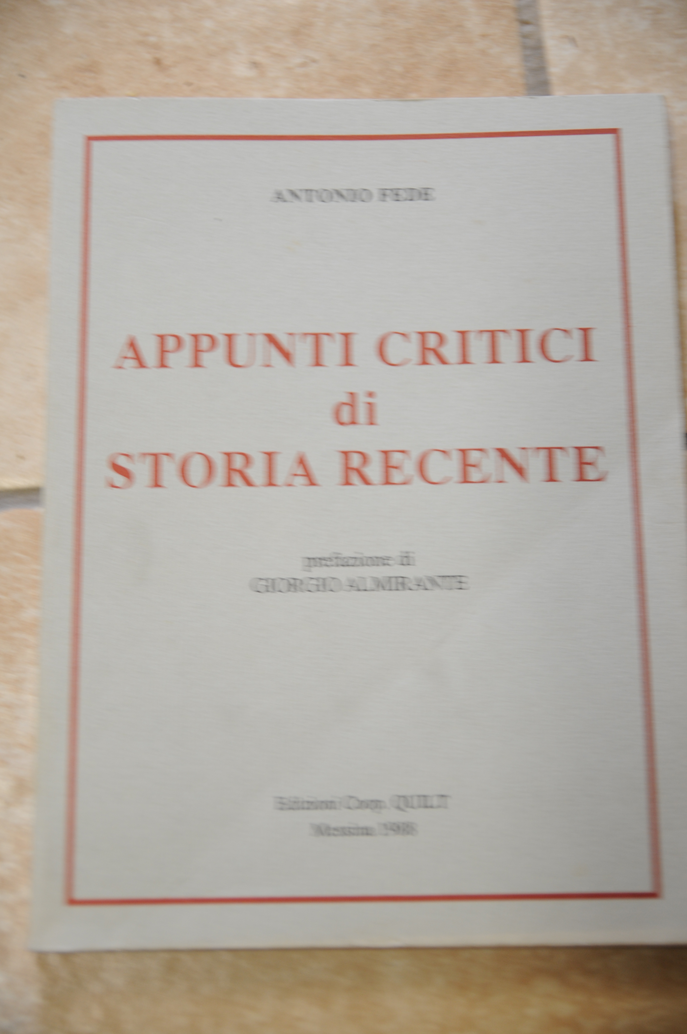 appunti critici di storia recente NUOVISSIMO
