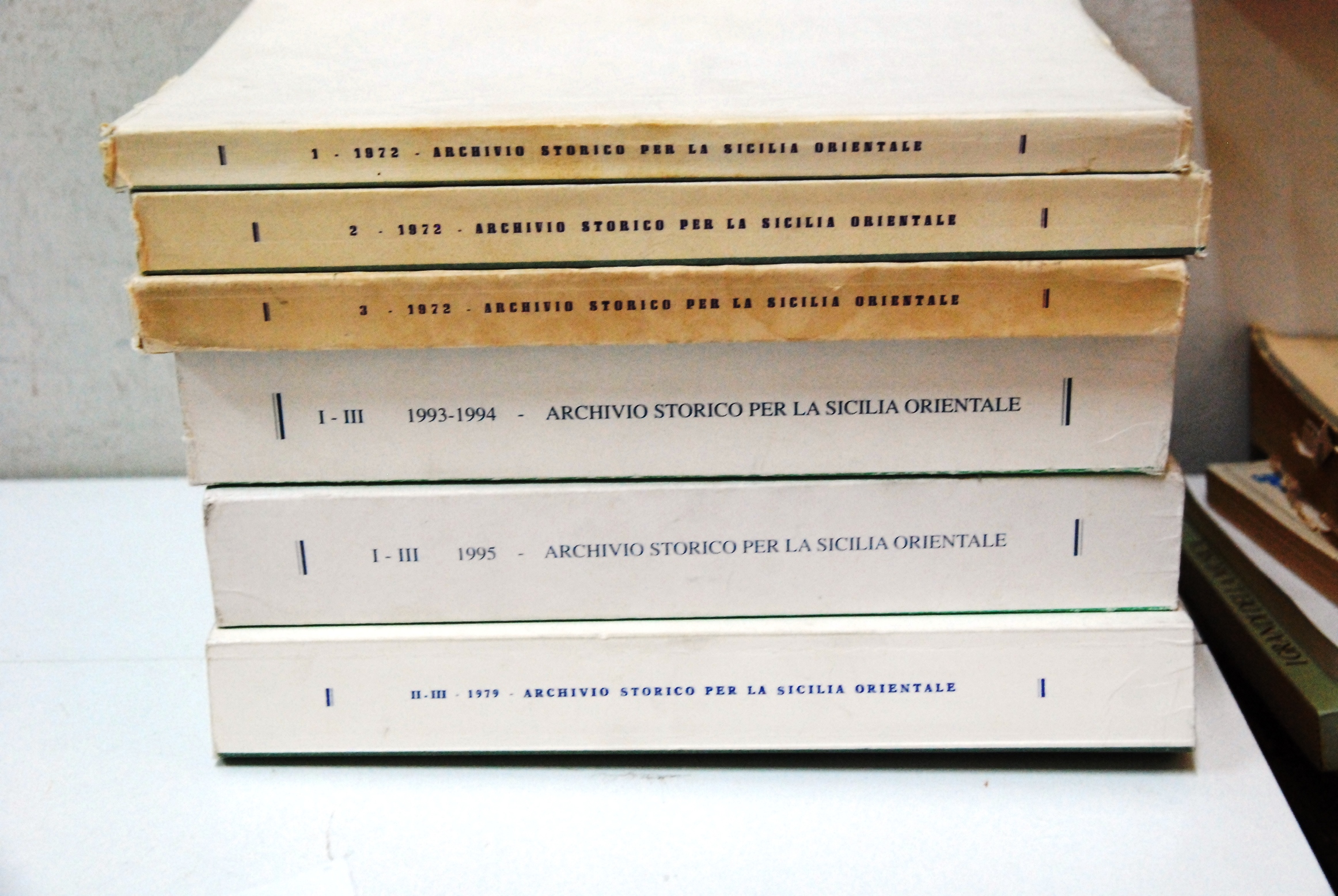 archivio storico per la sicilia orientale 1972, 1979, 1993, 1994, …