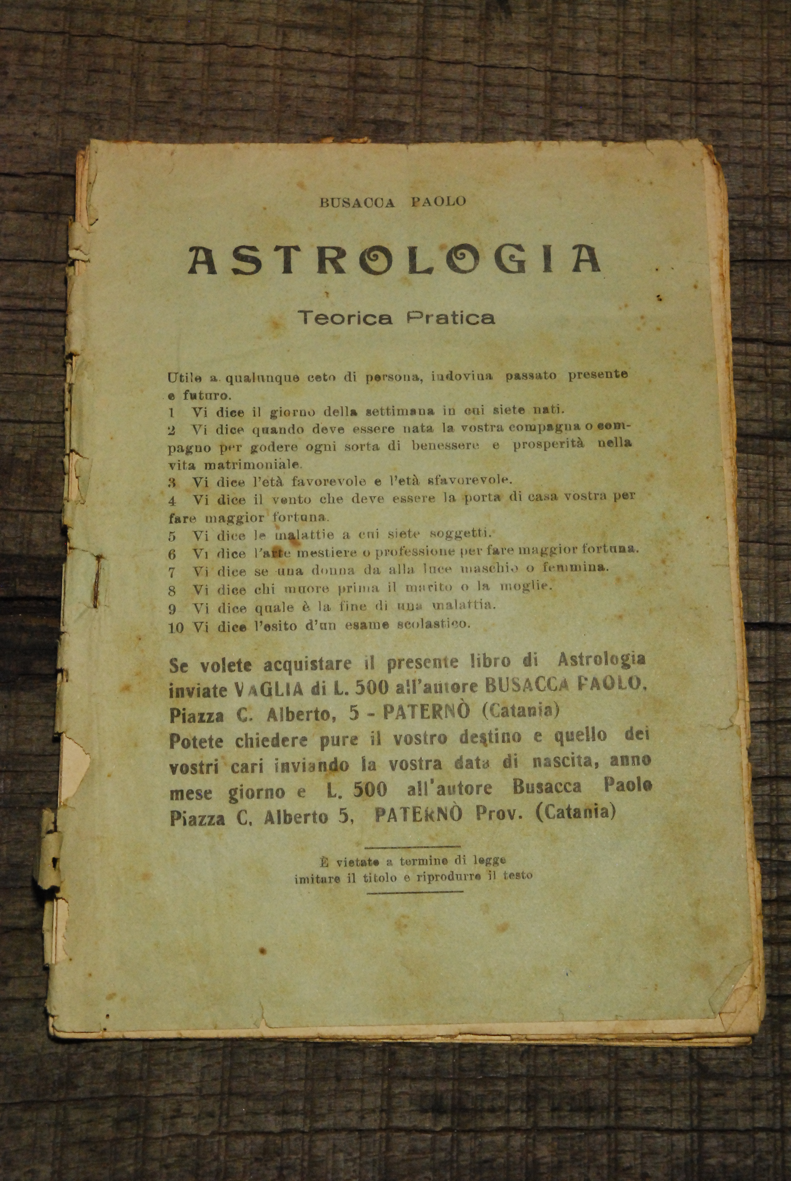 astrologia teorica pratica (fascicolo)