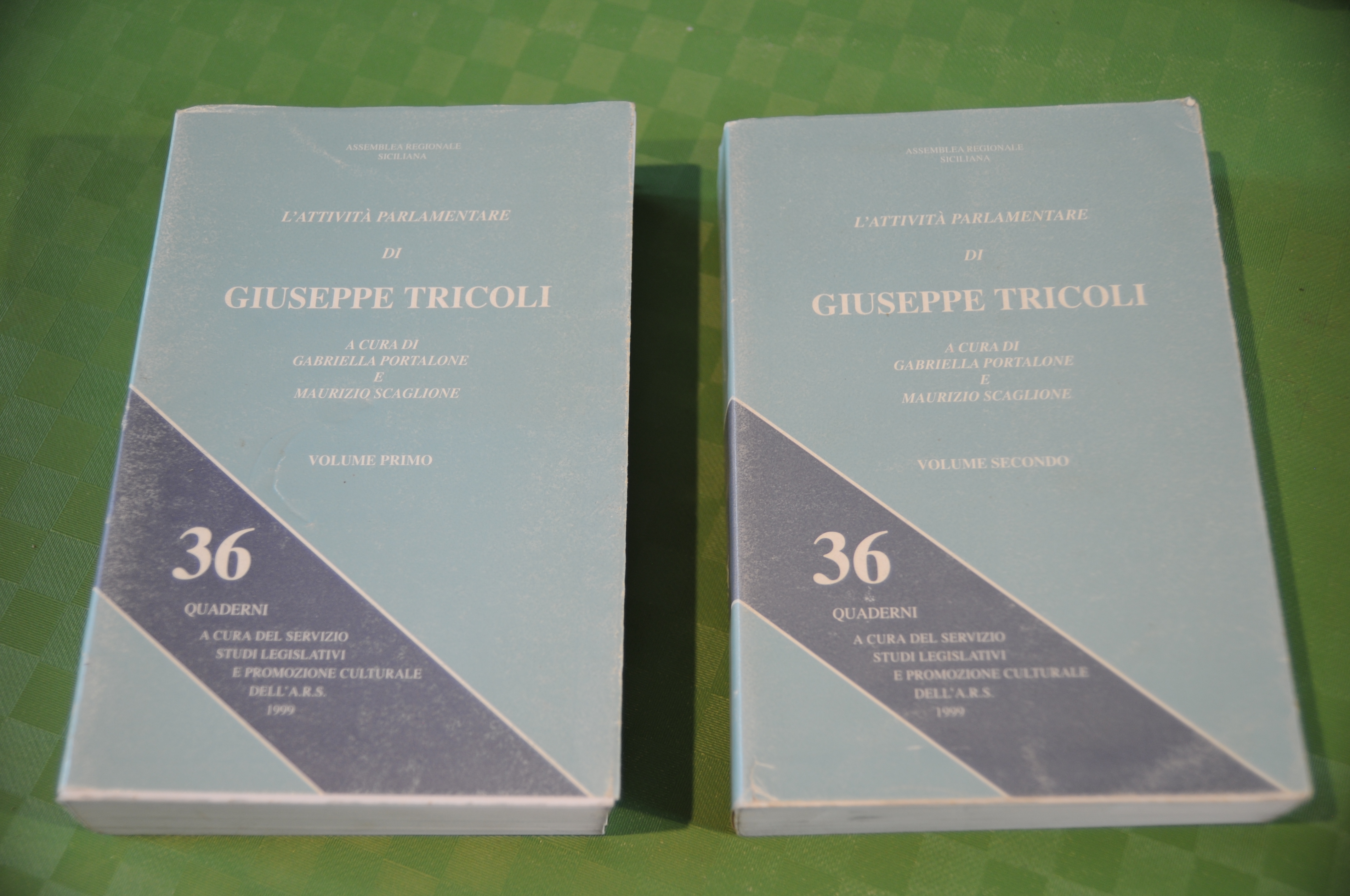 attività parlamentare di giuseppe tricoli 2 voll. opera cpl. NUOVI