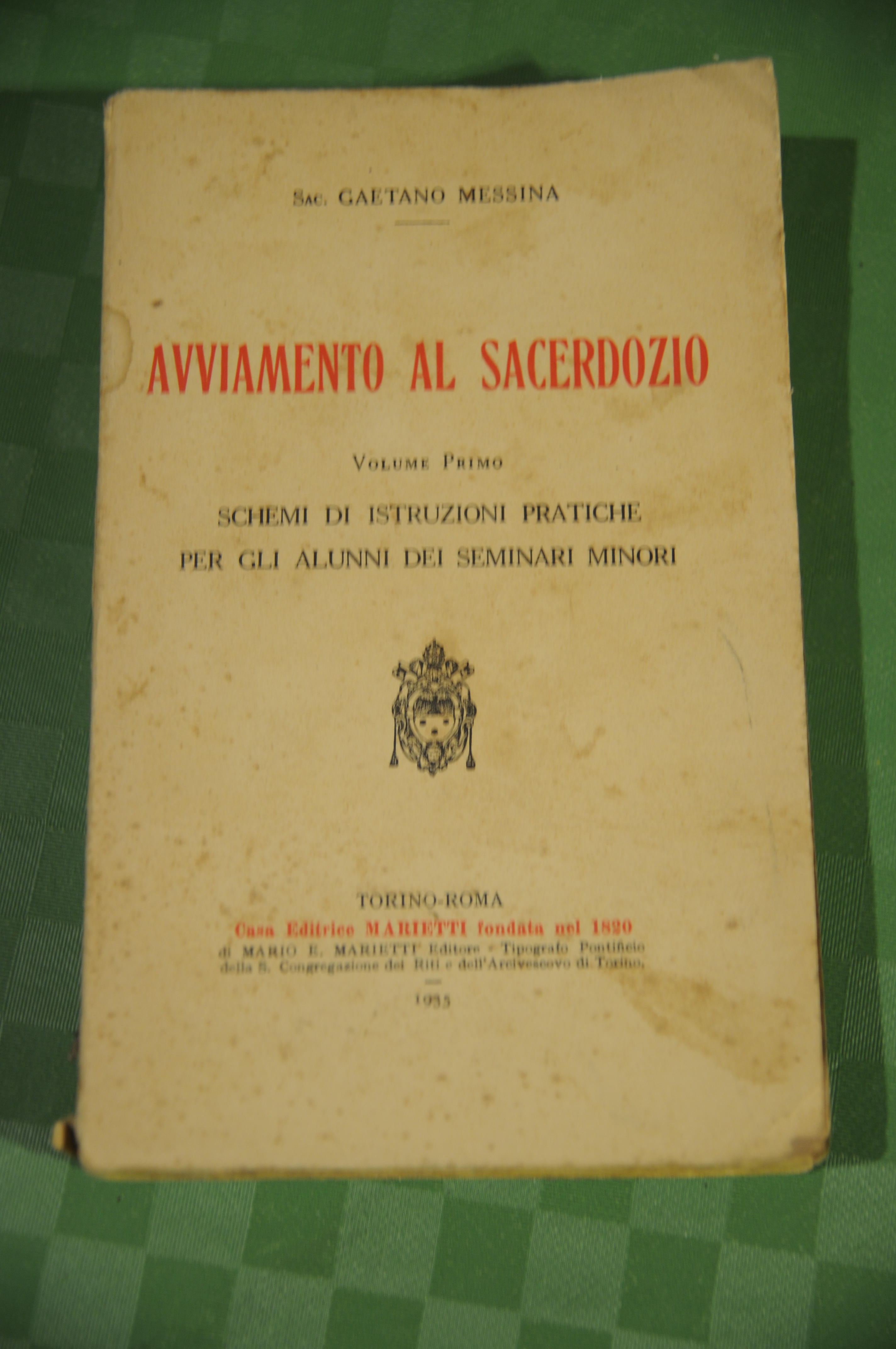 avviamento al sacerdozio volume primo