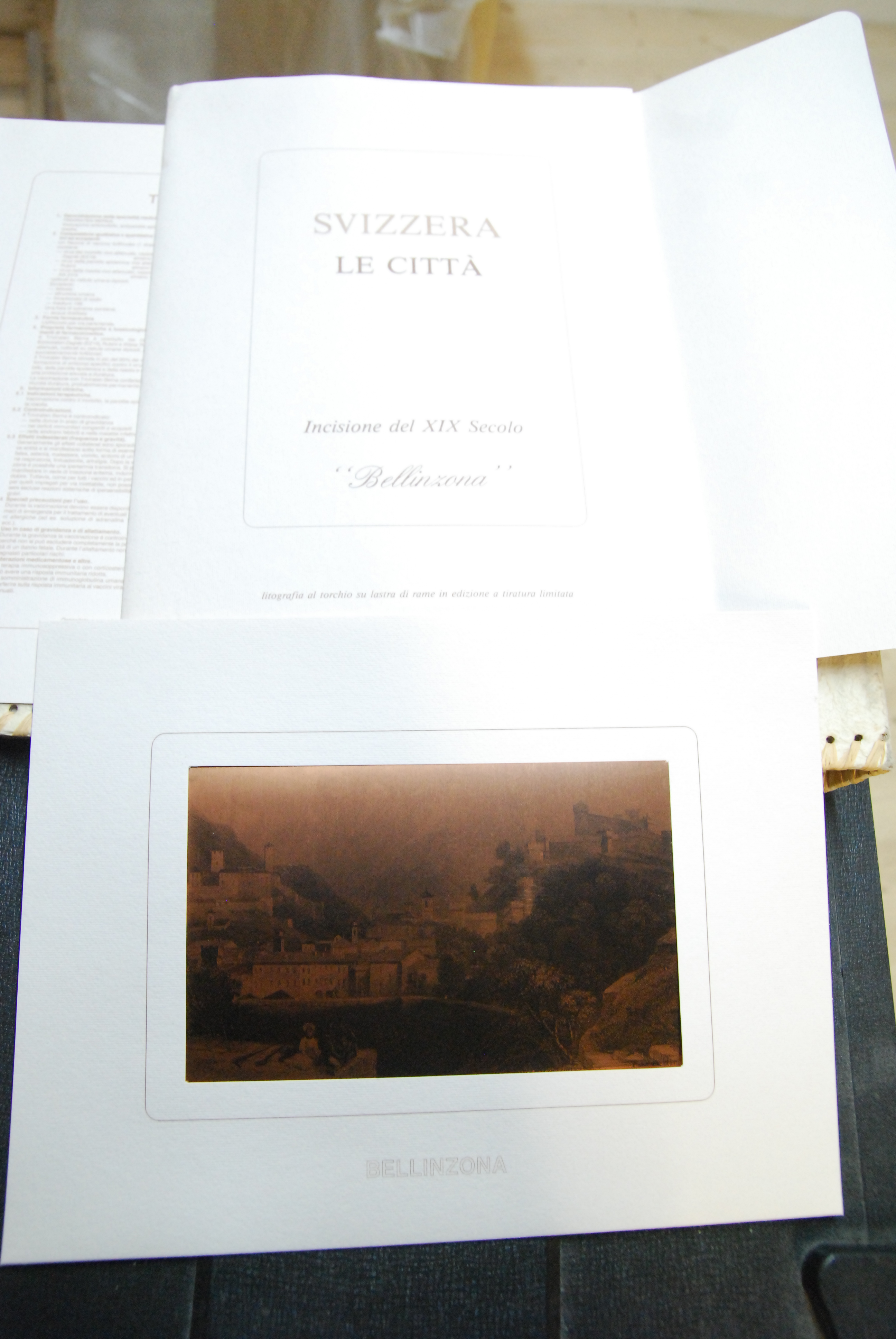 bellinzona incisione del xix secolo litografia al torchio su lastra …