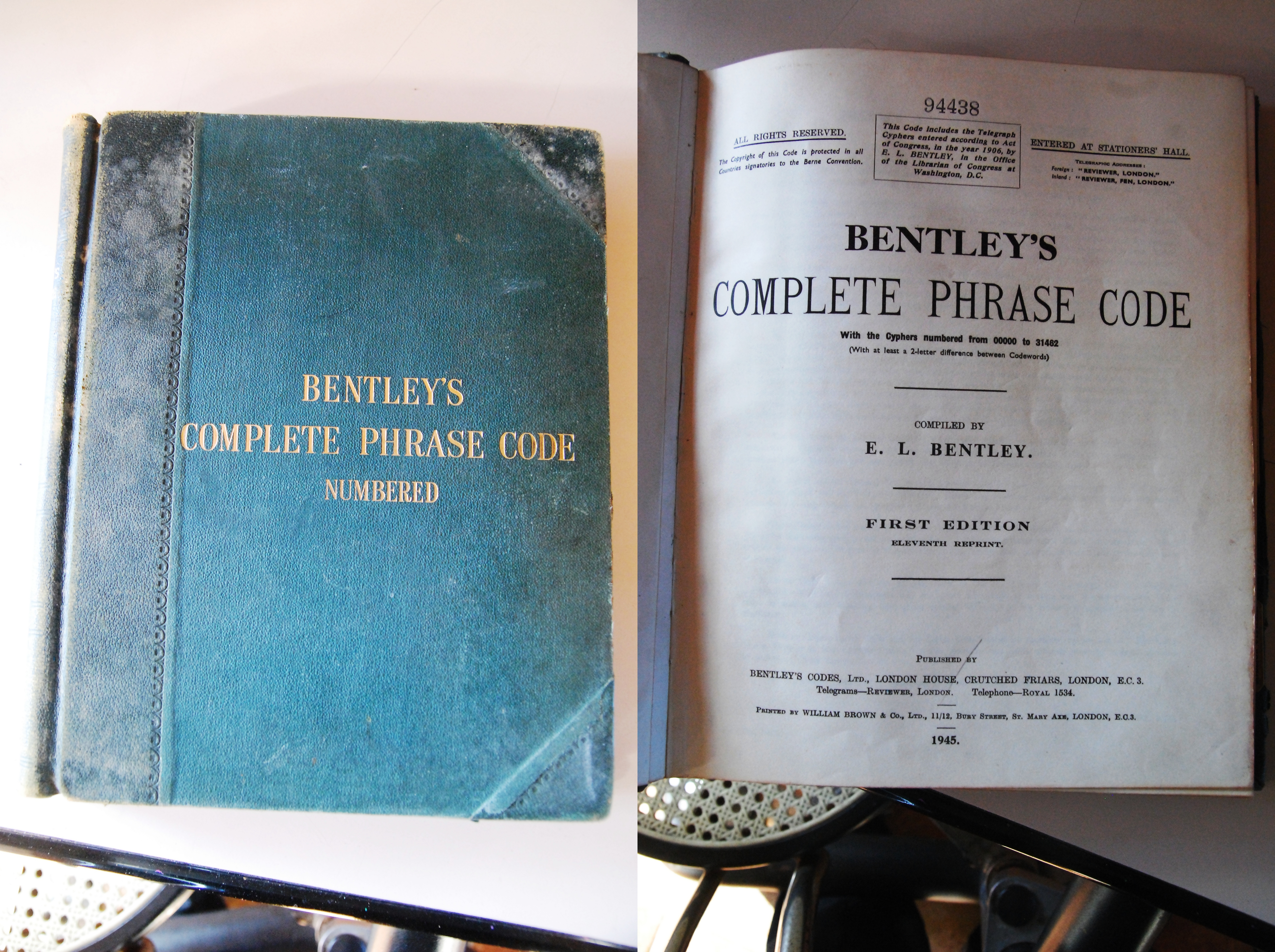 bentley's complete phrase code first edition eleventh reprint