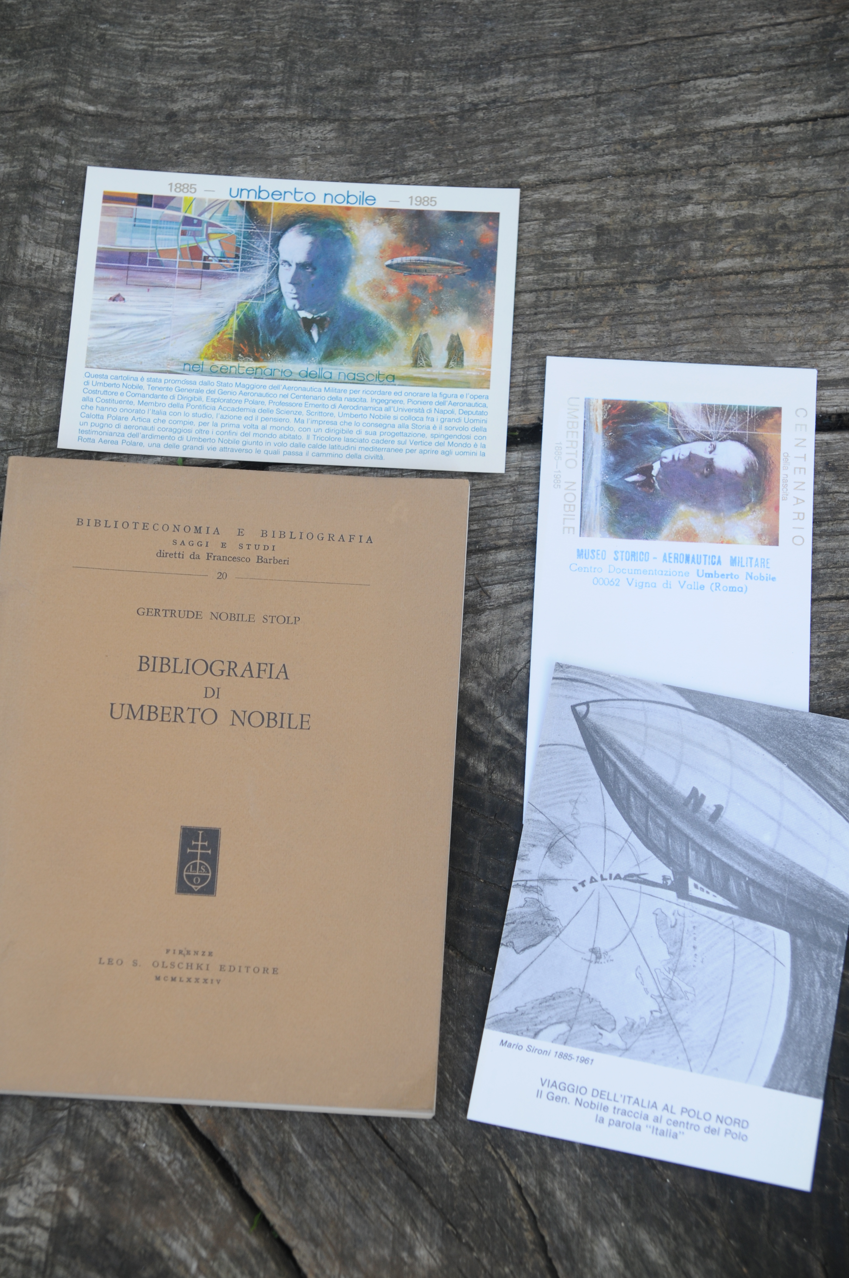 bibliografia di umberto nobile NUOVISSIMO ocn cartoline allegate