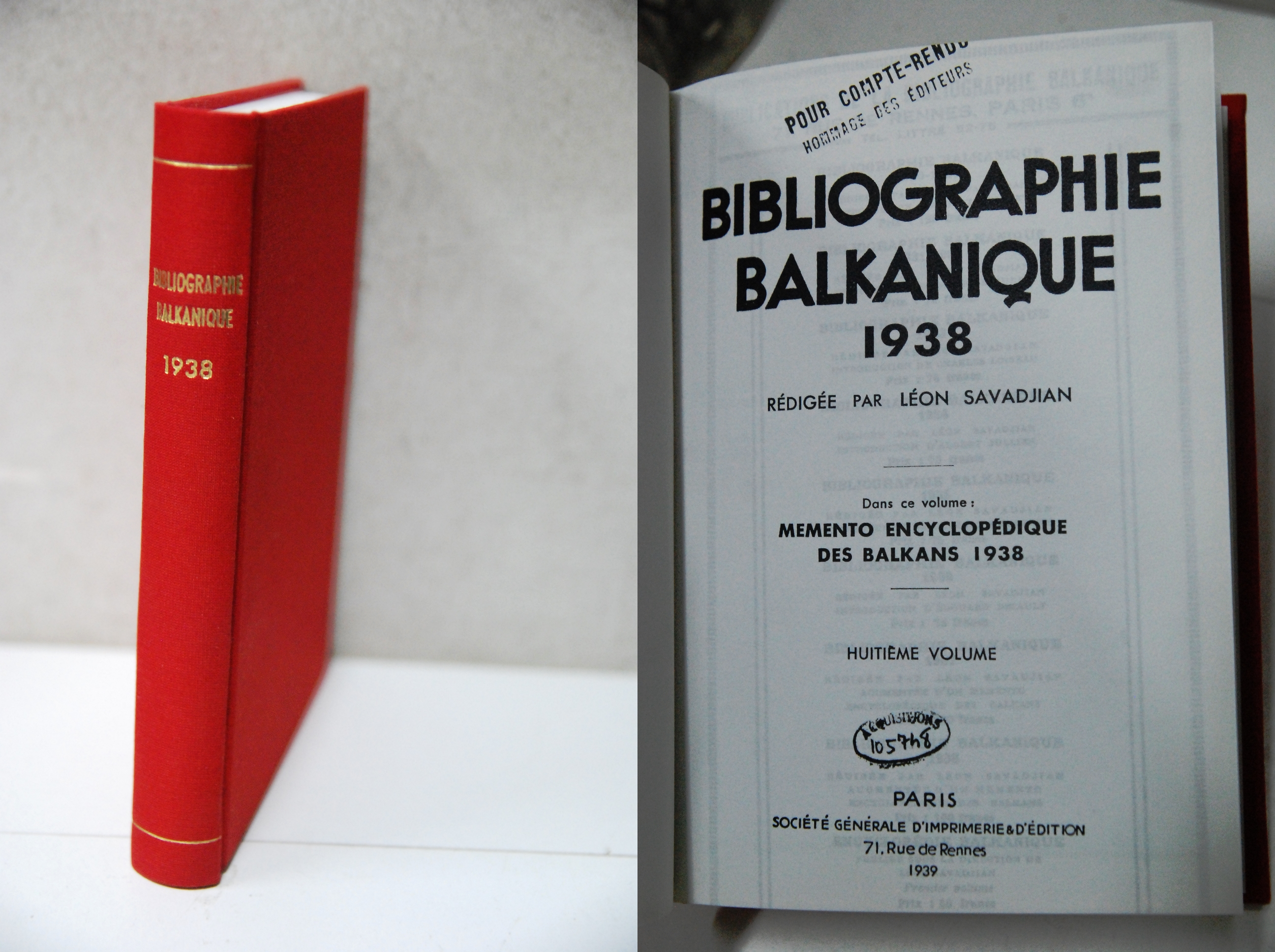 bibliographie balkanique 1938 memento encyclopedique des balkans 1938 hutieme volume …