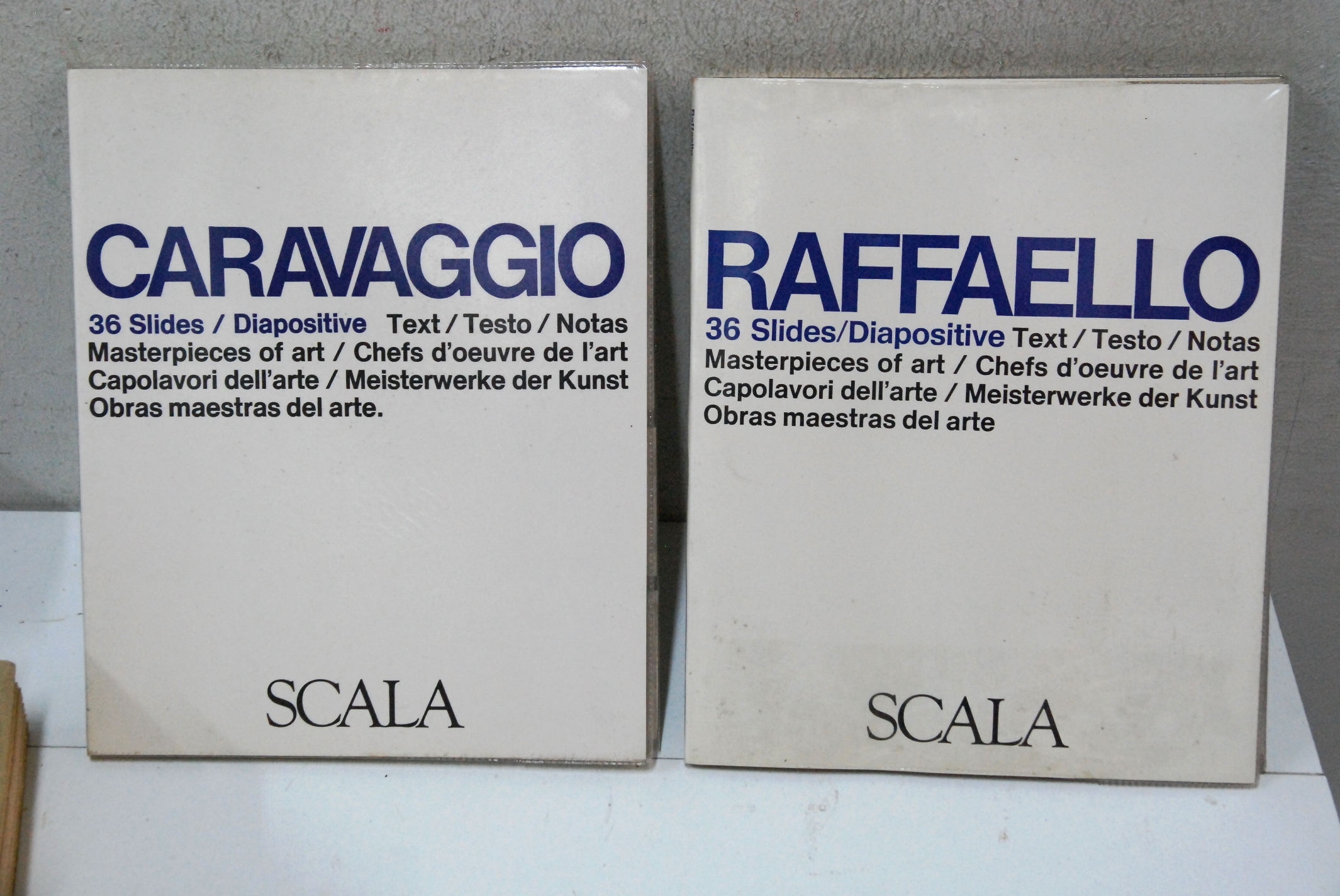 caravaggio e raffaello - 36 slides diapositive 2 voll. cpl. …