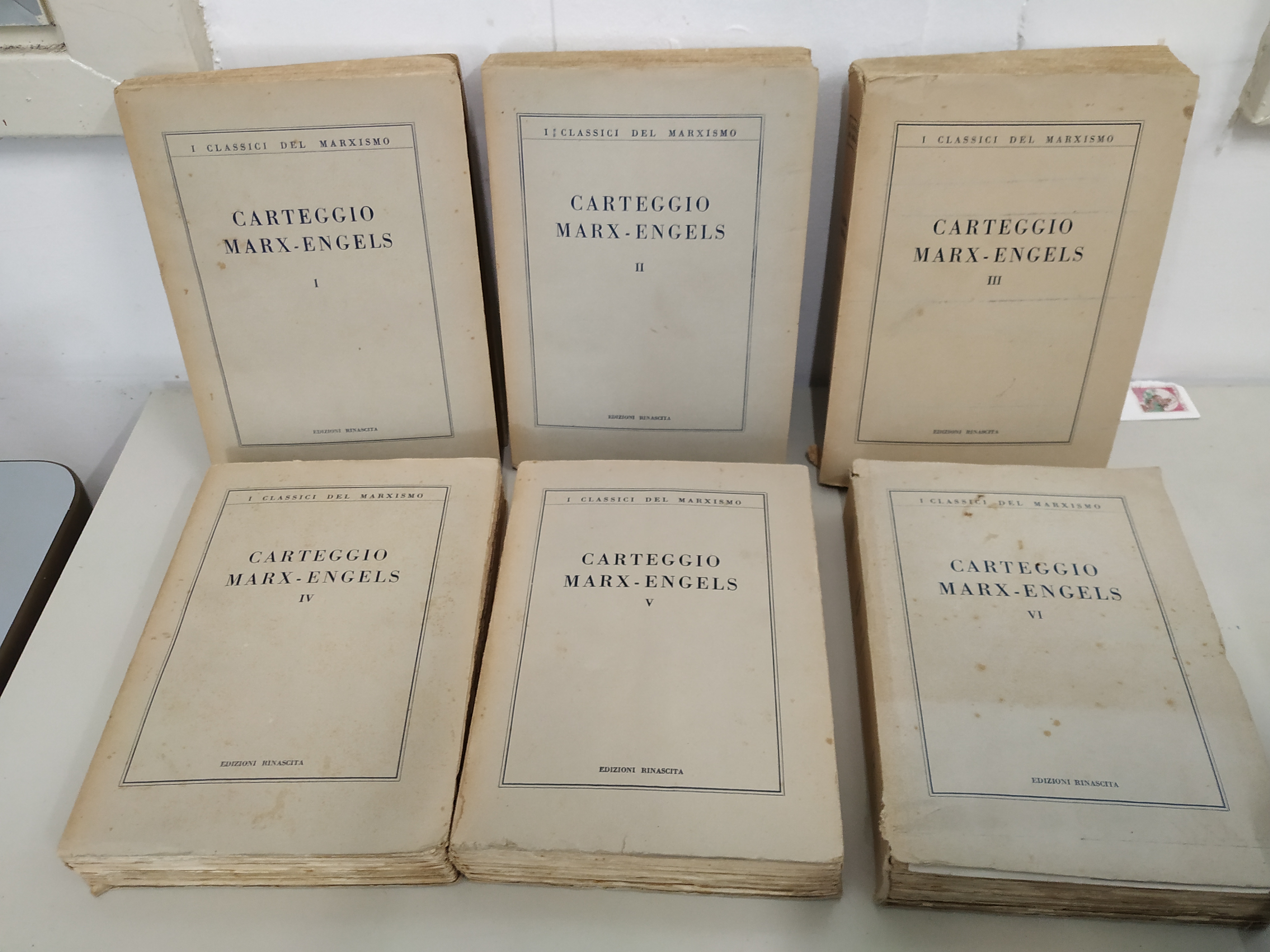 carteggio marx engels 6 voll. opera cpl. come nuovi