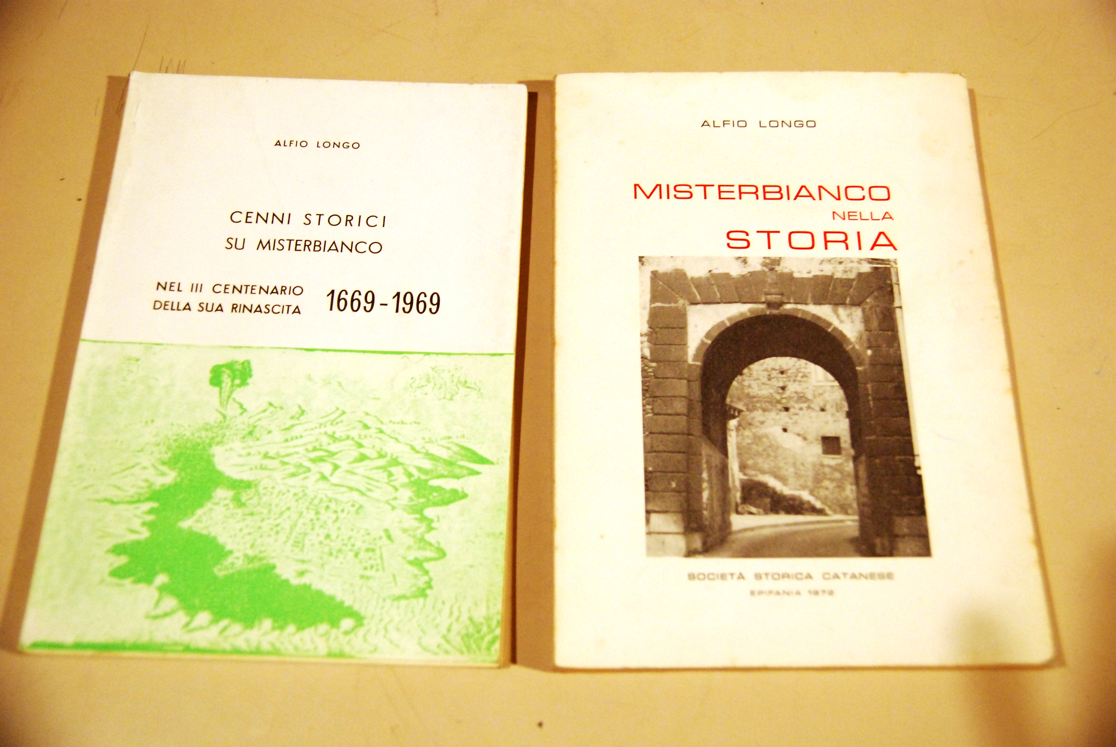 cenni storici su misterbianco 1669-1969 e misterbianco nella storia (autografato)