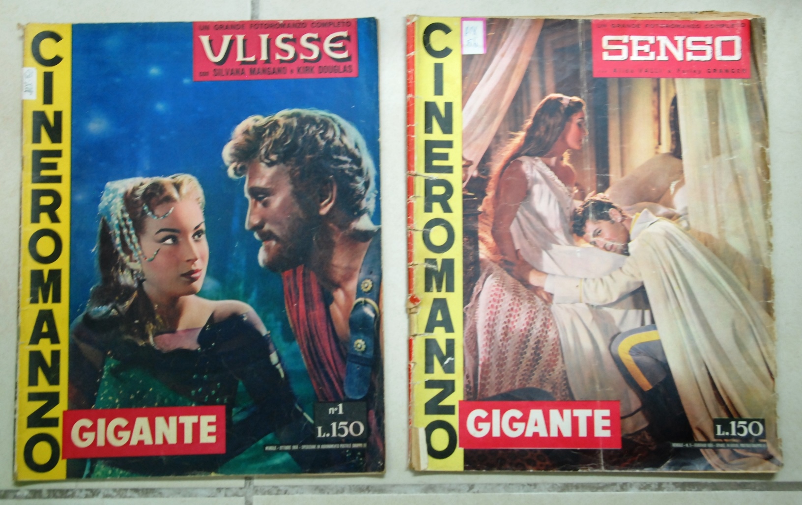 Cineromanzo Gigante Ulisse (silvana mangano, kirk douglas) + Senso (alida …