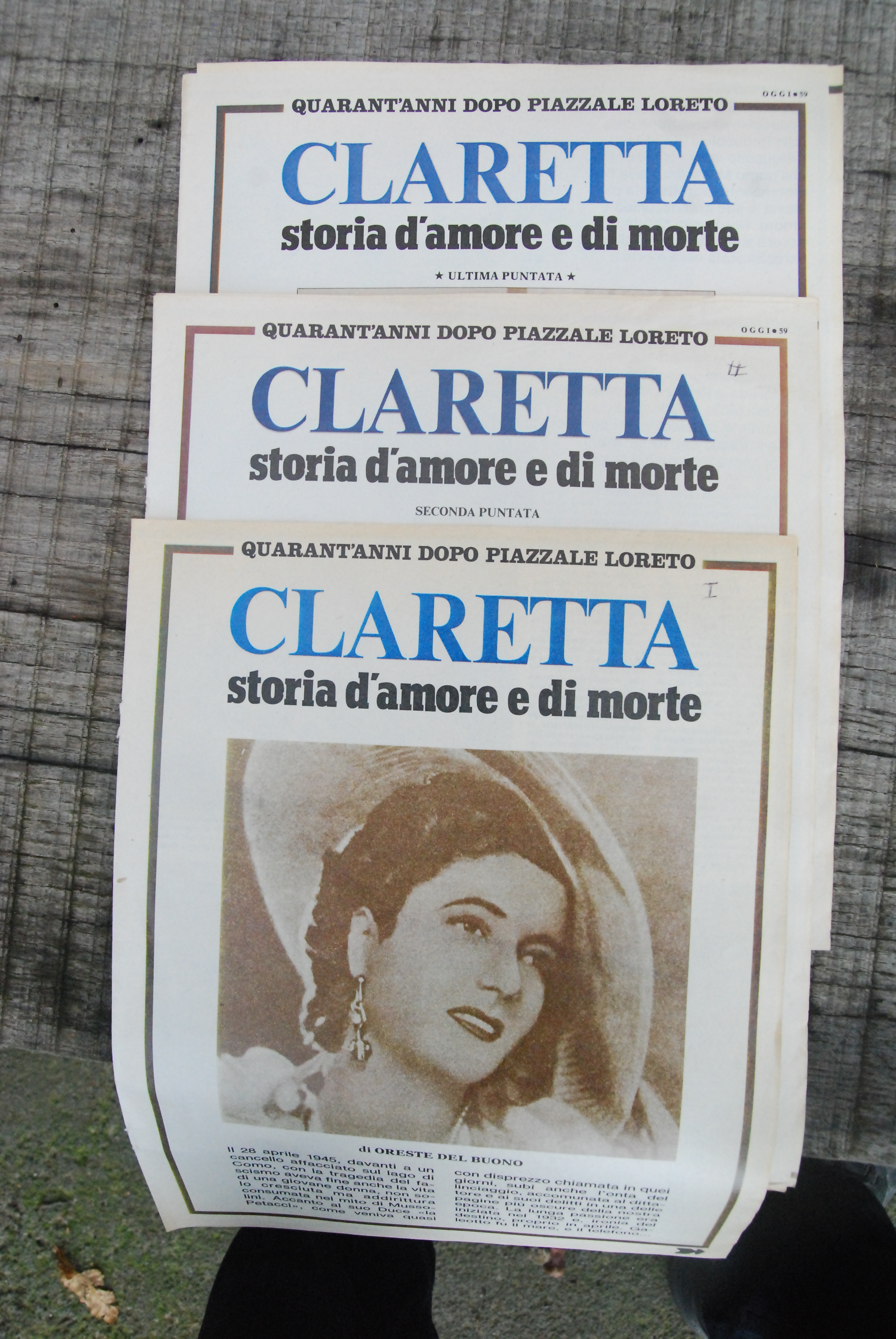 claretta storia d'amore e di morte 3 voll.