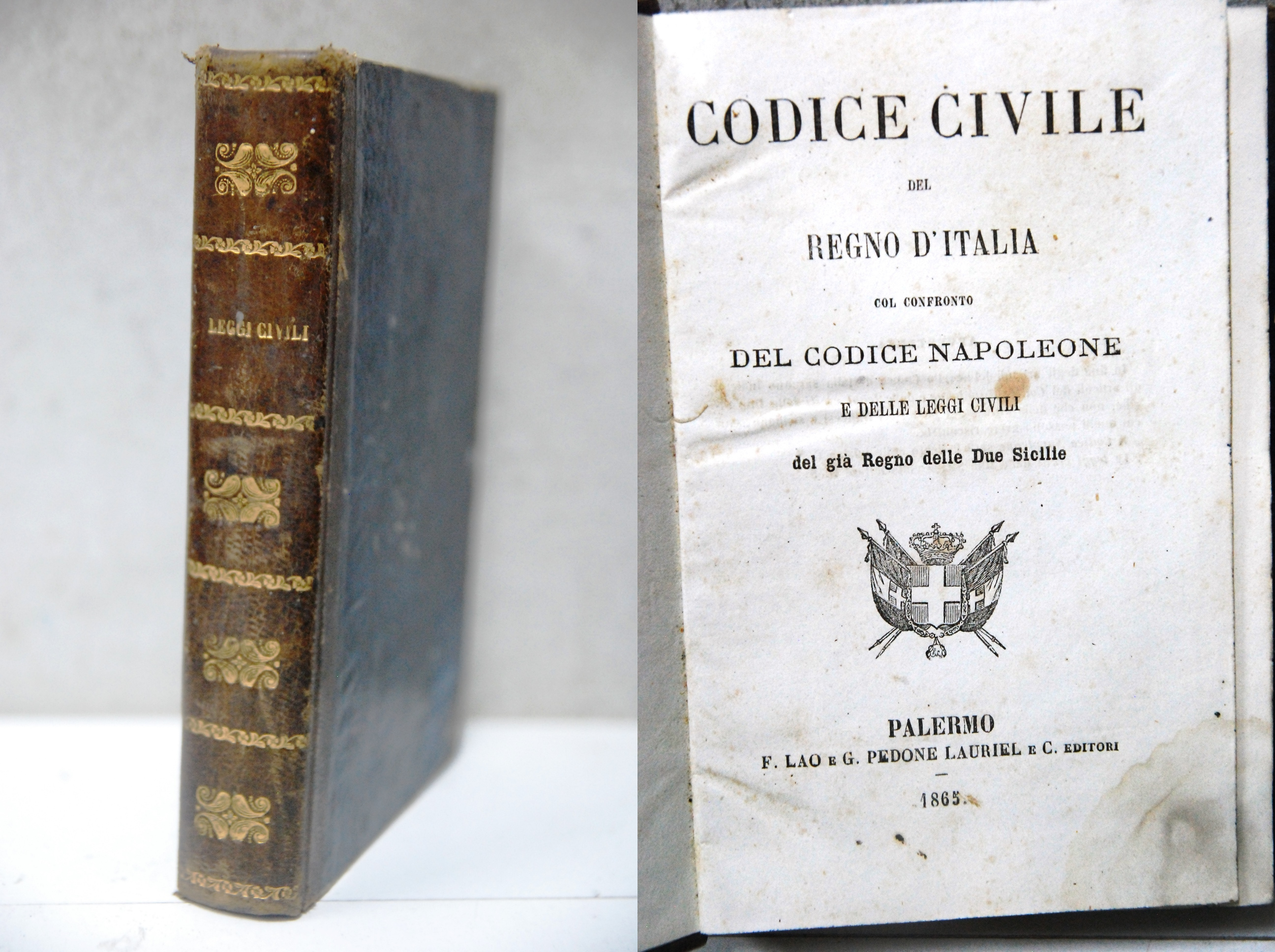 codice civile del regno d'italia col confronto del codice napoleone …