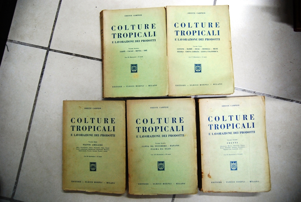 Colture Tropicali e lavorazione dei prodotti, volumi 2,3,4,6 vendo anche …