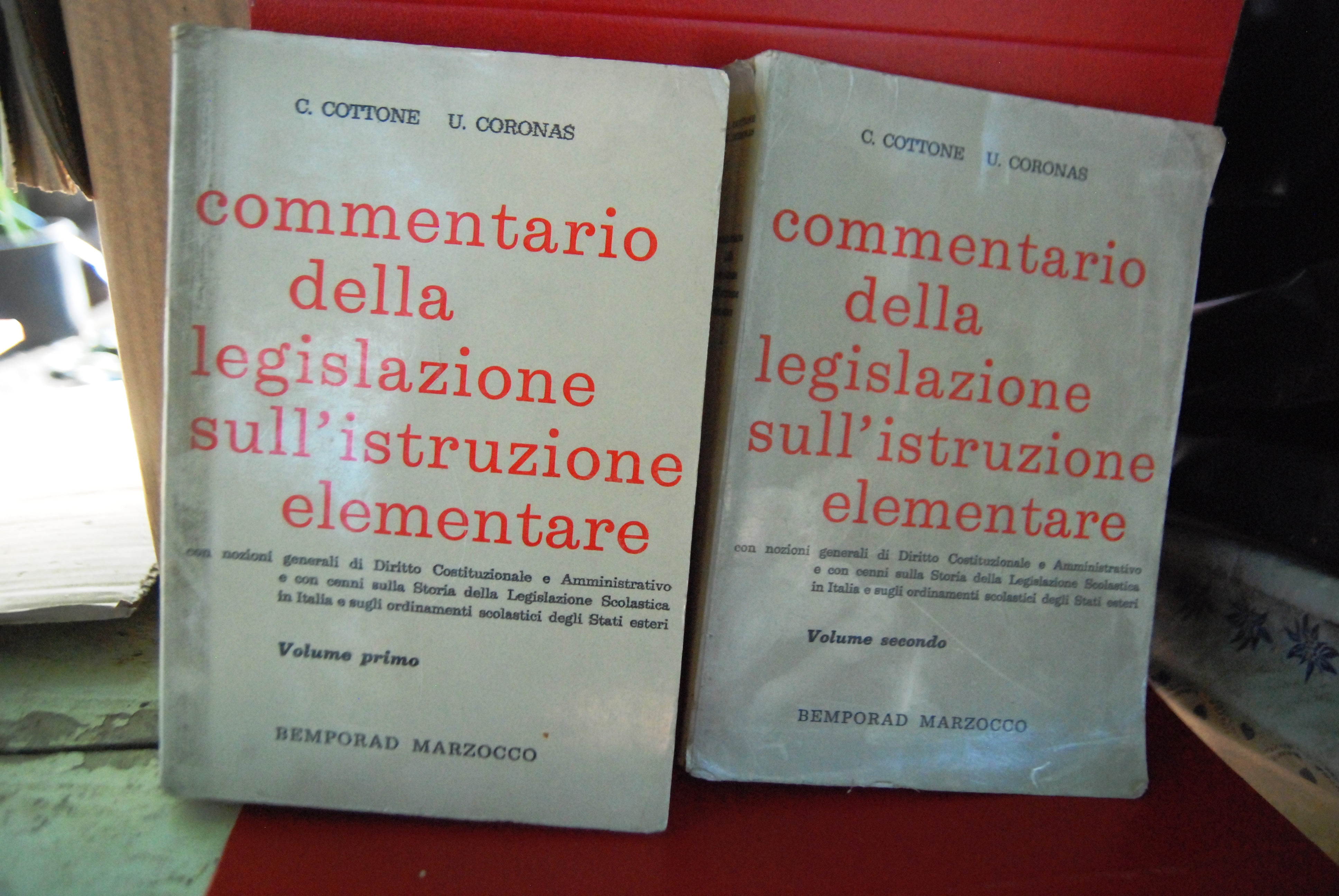 commentario della legislazione sull'istruzione elementare 2 voll. cpl.