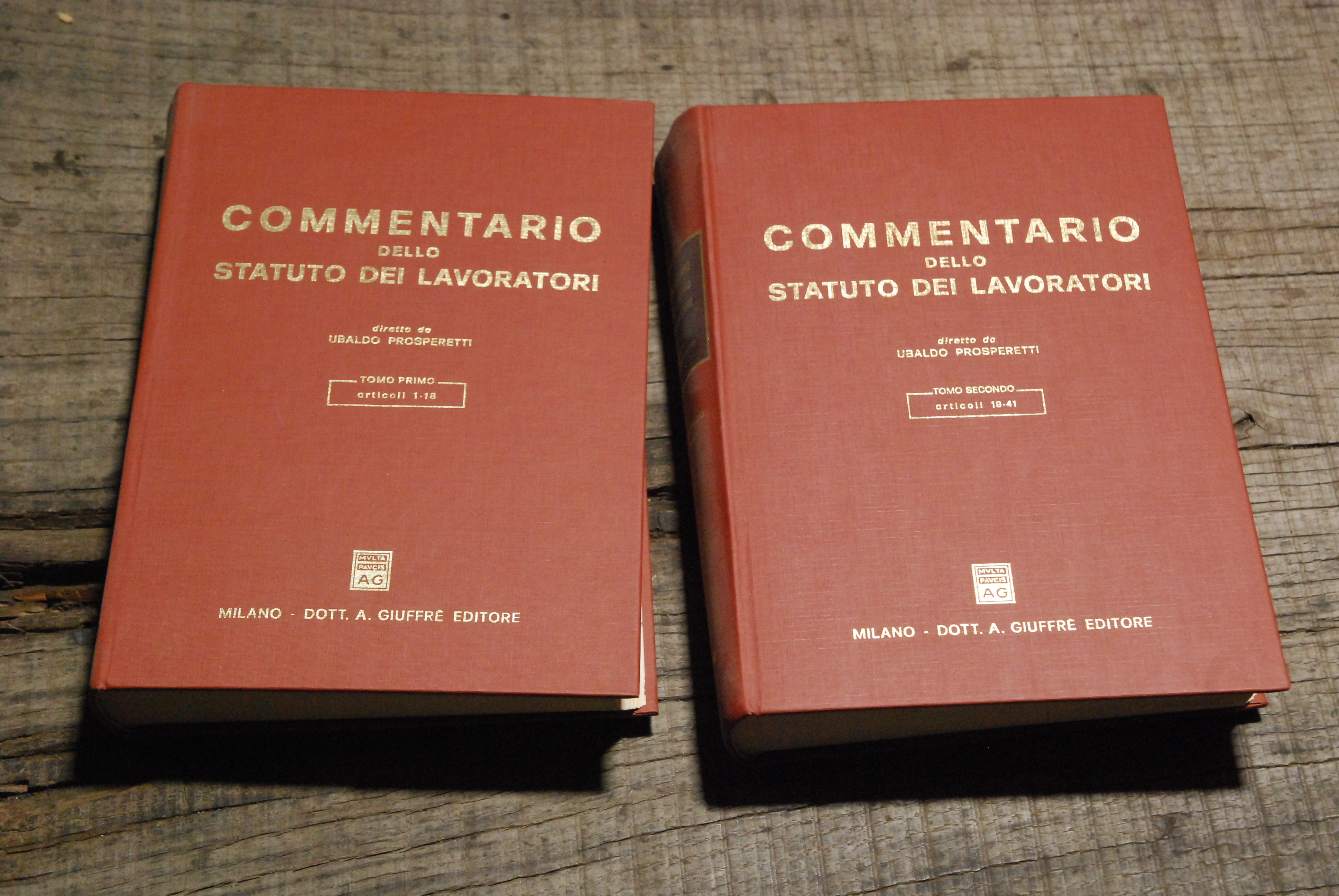 COMMENTARIO dello statuto dei lavoratori 2 voll. opera cpl. NUOVI