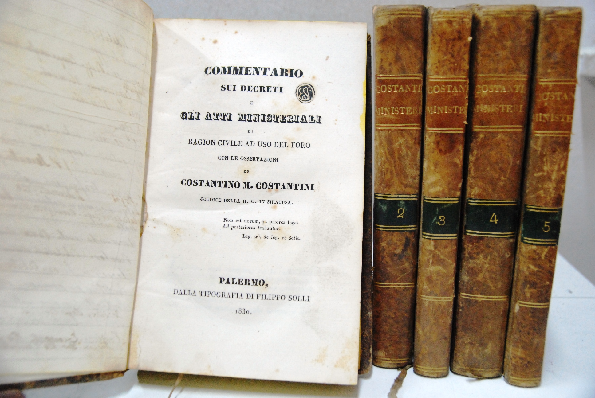 Commentario sui decreti e gli atti ministeriali ? 5 volumi …