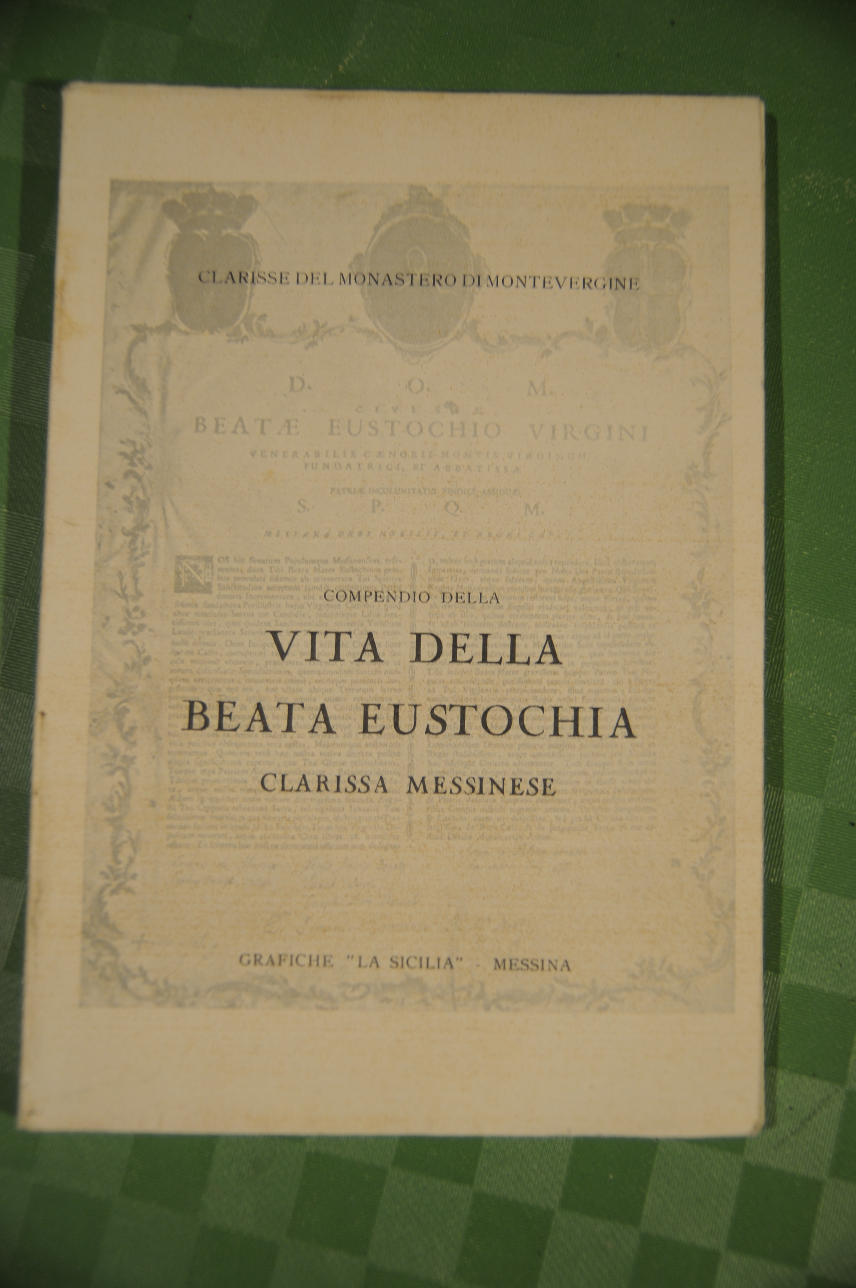 compendio della VITA DELLA beata eustochia clarissa messinese NUOVISSIMO