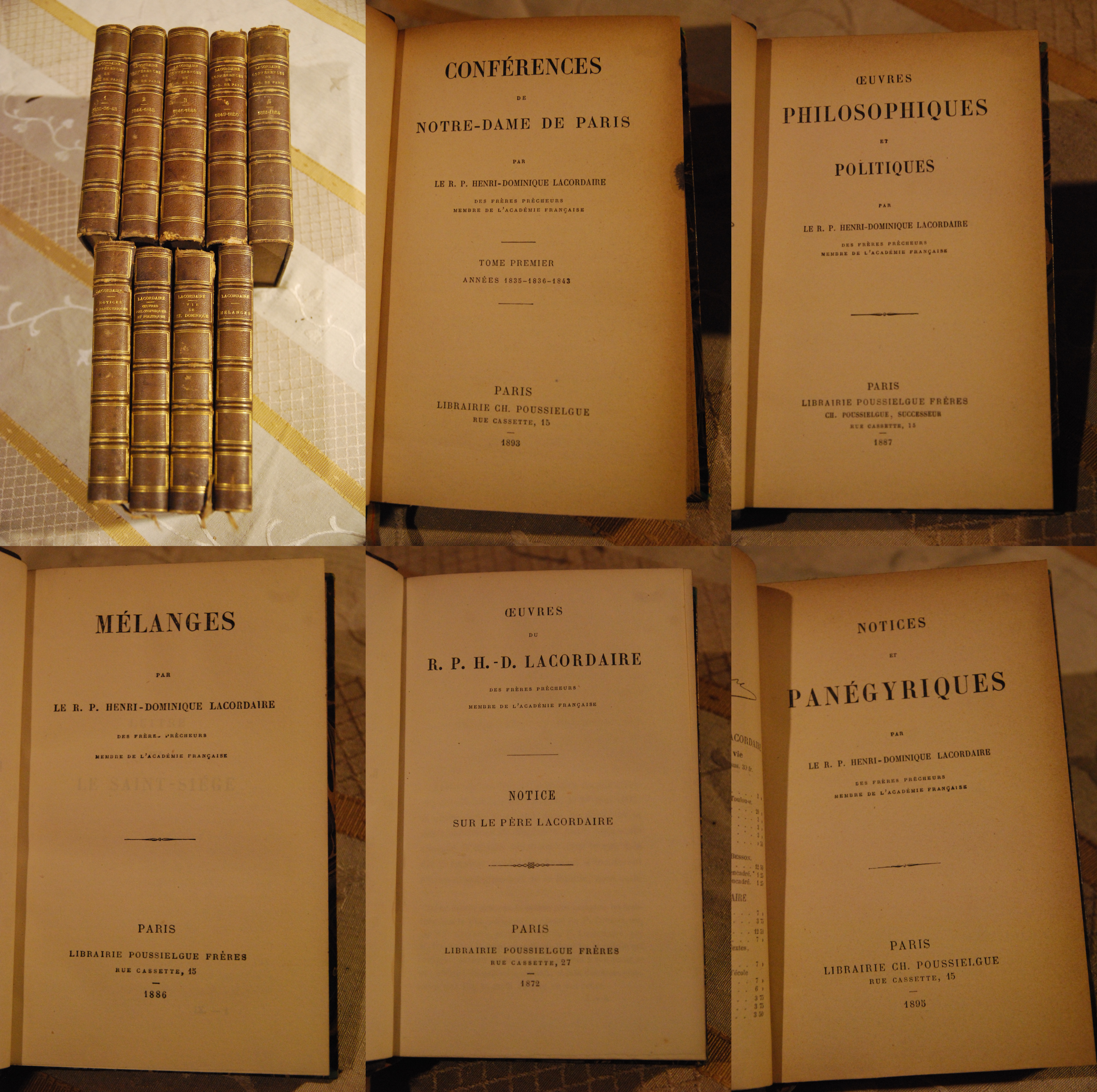 conferences 5 voll. oeuvres philosophiques et politiques 1887 melanges 1886 …