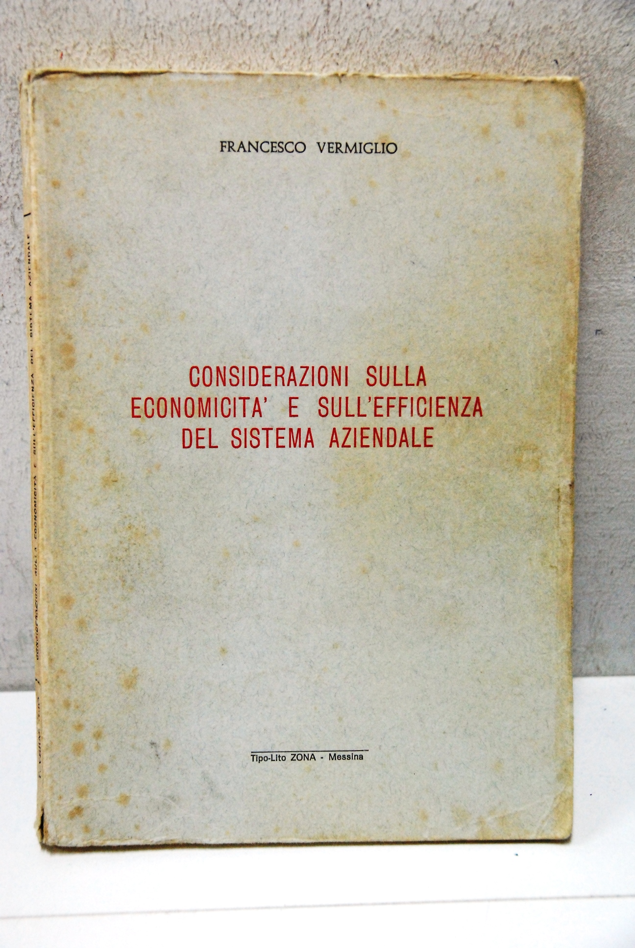 considerazioni sulla economicità e sull'efficienza del sistema aziendale