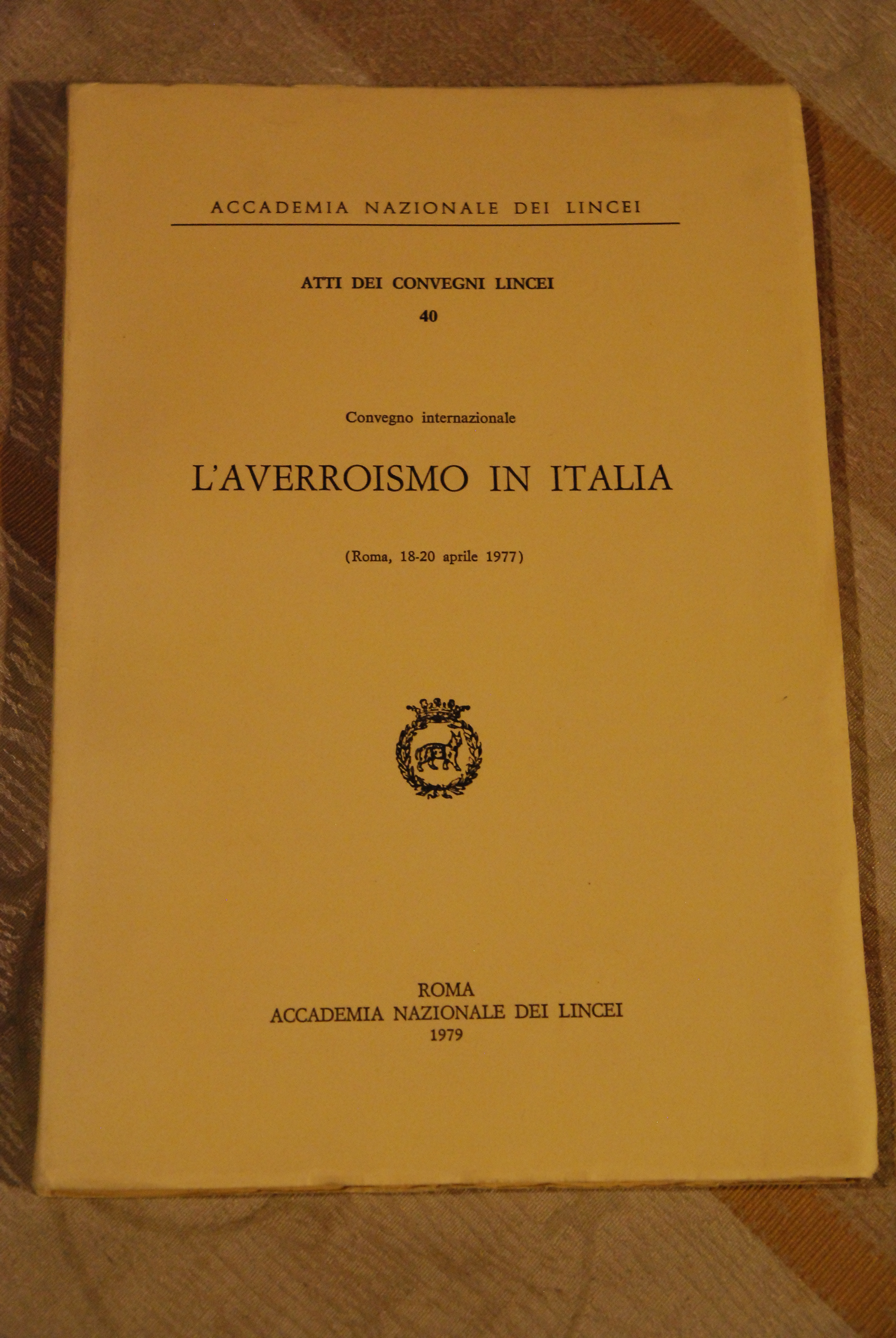 convegno internazionale L'AVERROISMO IN ITALIA