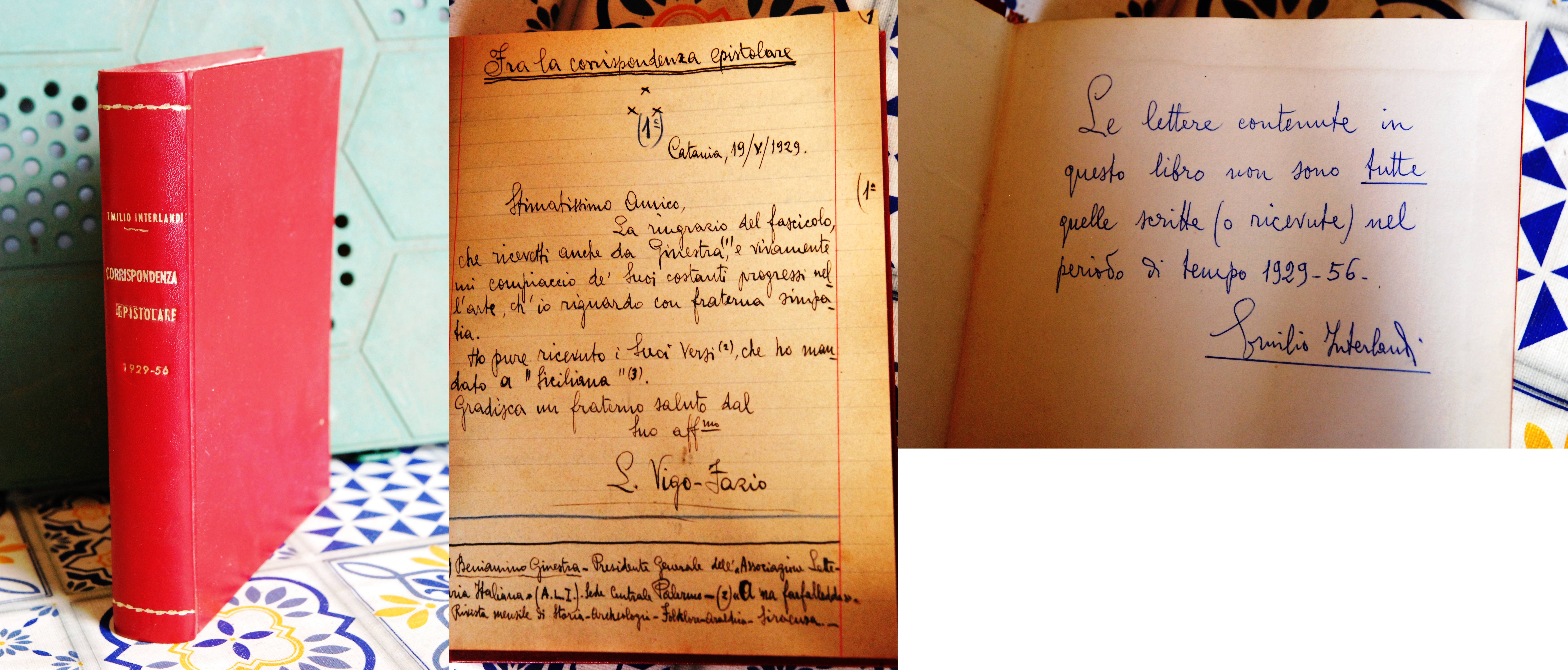 corrispondenza epistolare 1929-1956