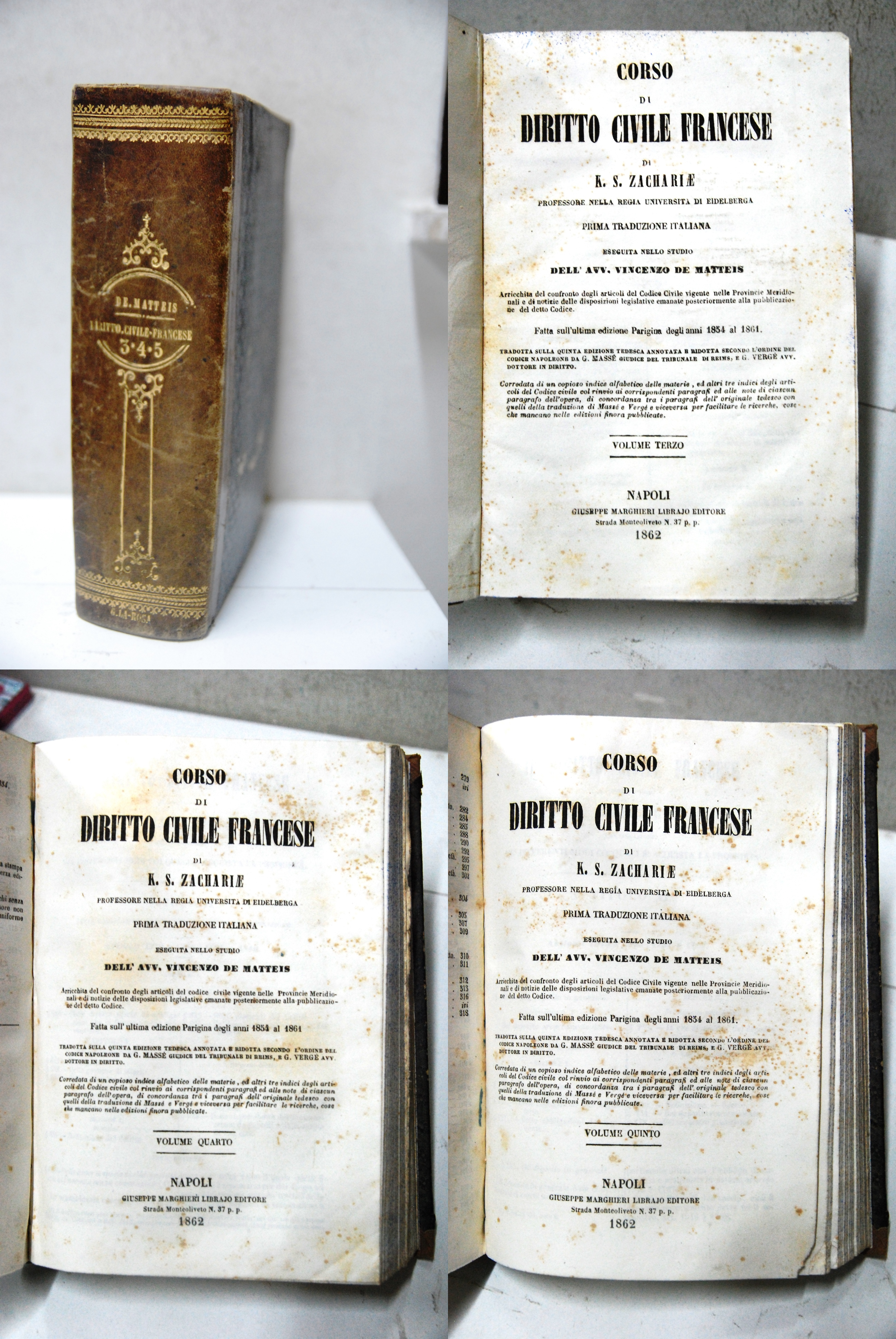 corso di diritto civile francese prima trad. italiana voll. 3,4,5 …