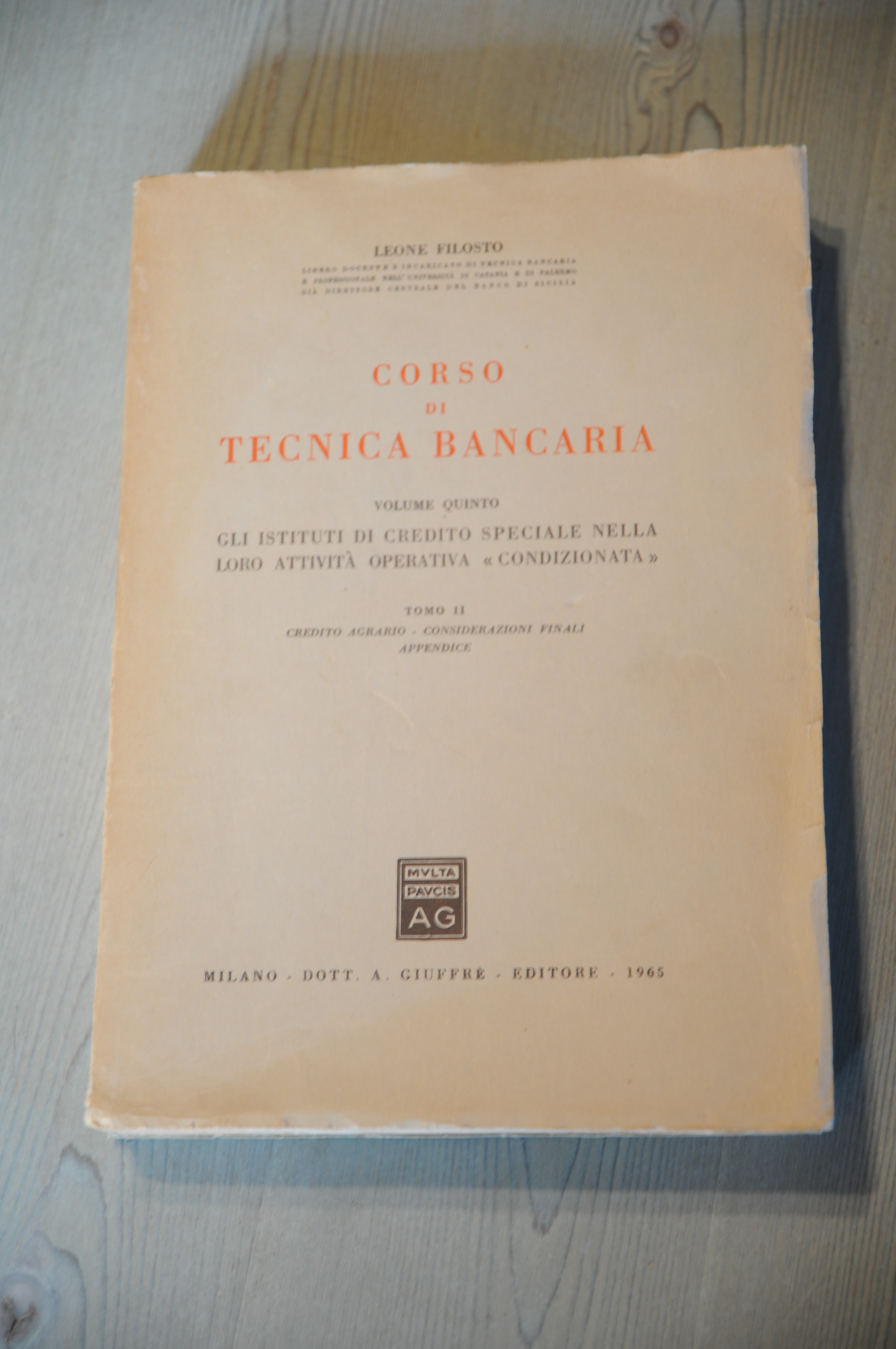 CORSO DI TECNICA BANCARIA VOL. 5 TOMO II